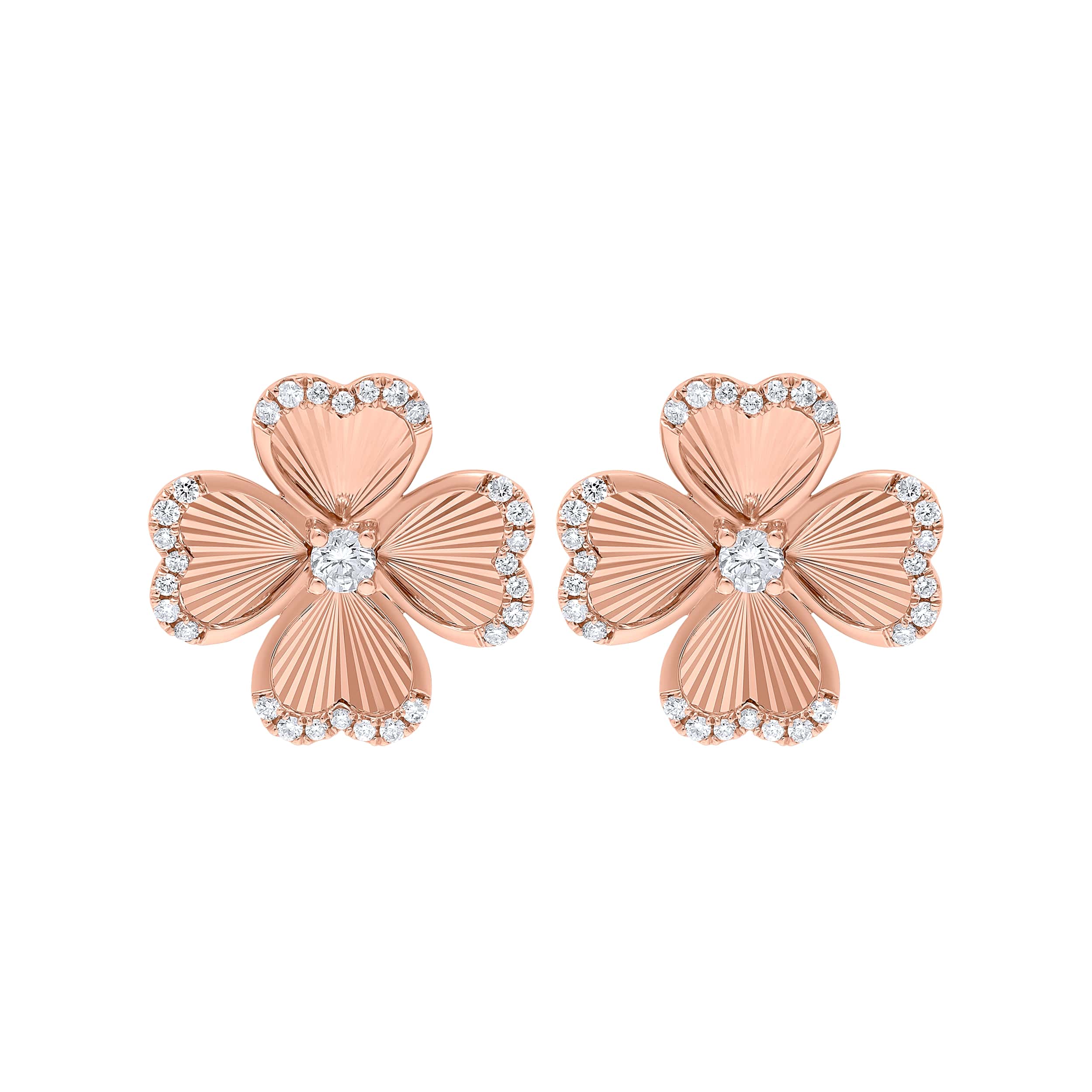 Majestic 18K Diamond Earring "Dolce Mondo" in Exquisite Rose Gold