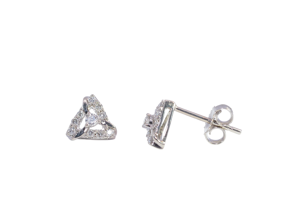 18K White Gold Diamond Earrings