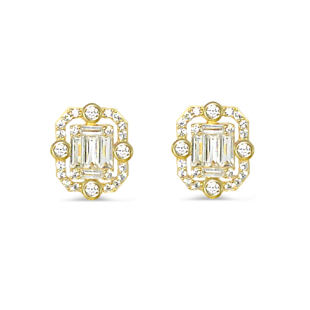 Exquisite Silver 925 Fashion Stud Earrings - High Quality Zircons