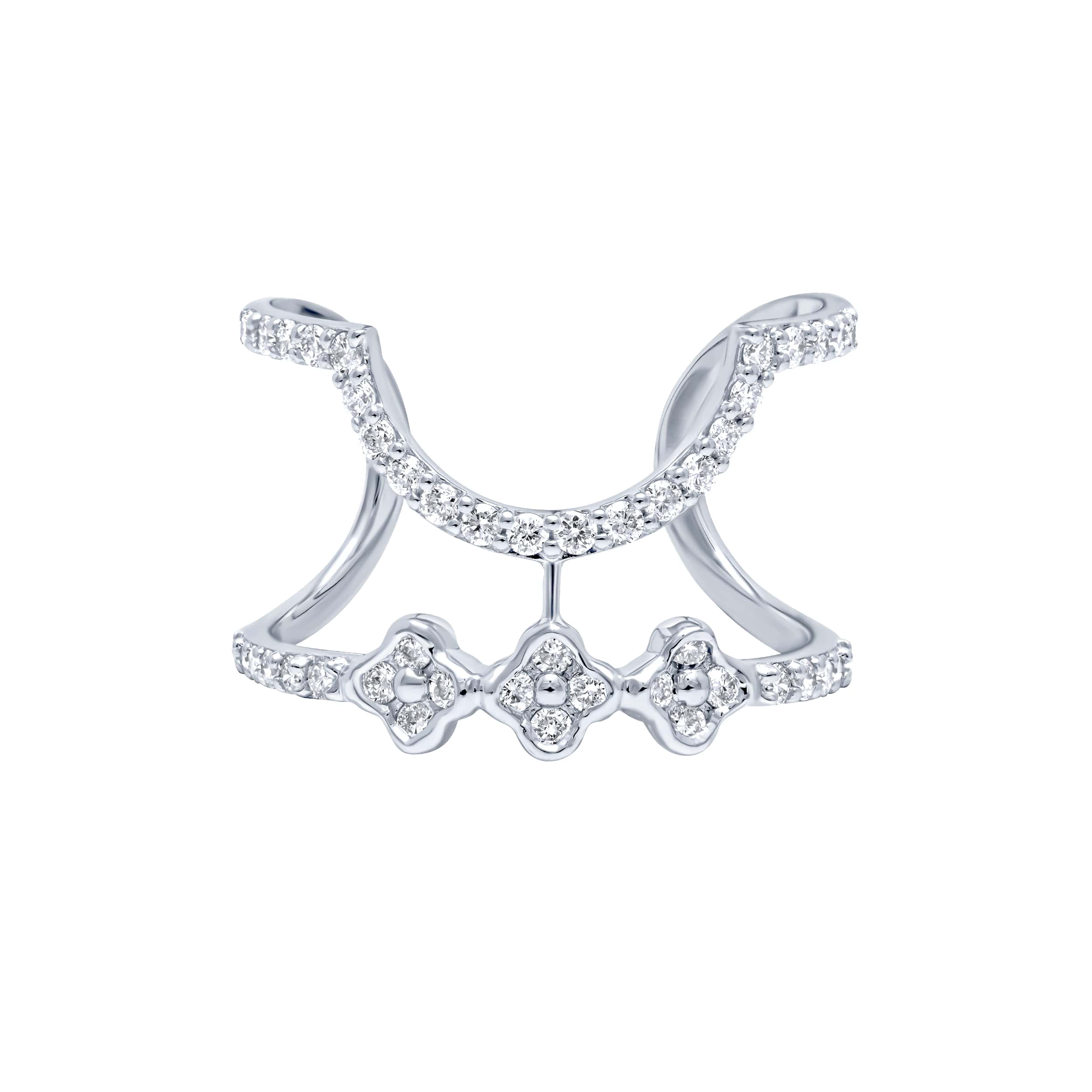Classic 18K Diamond Ring in White Gold