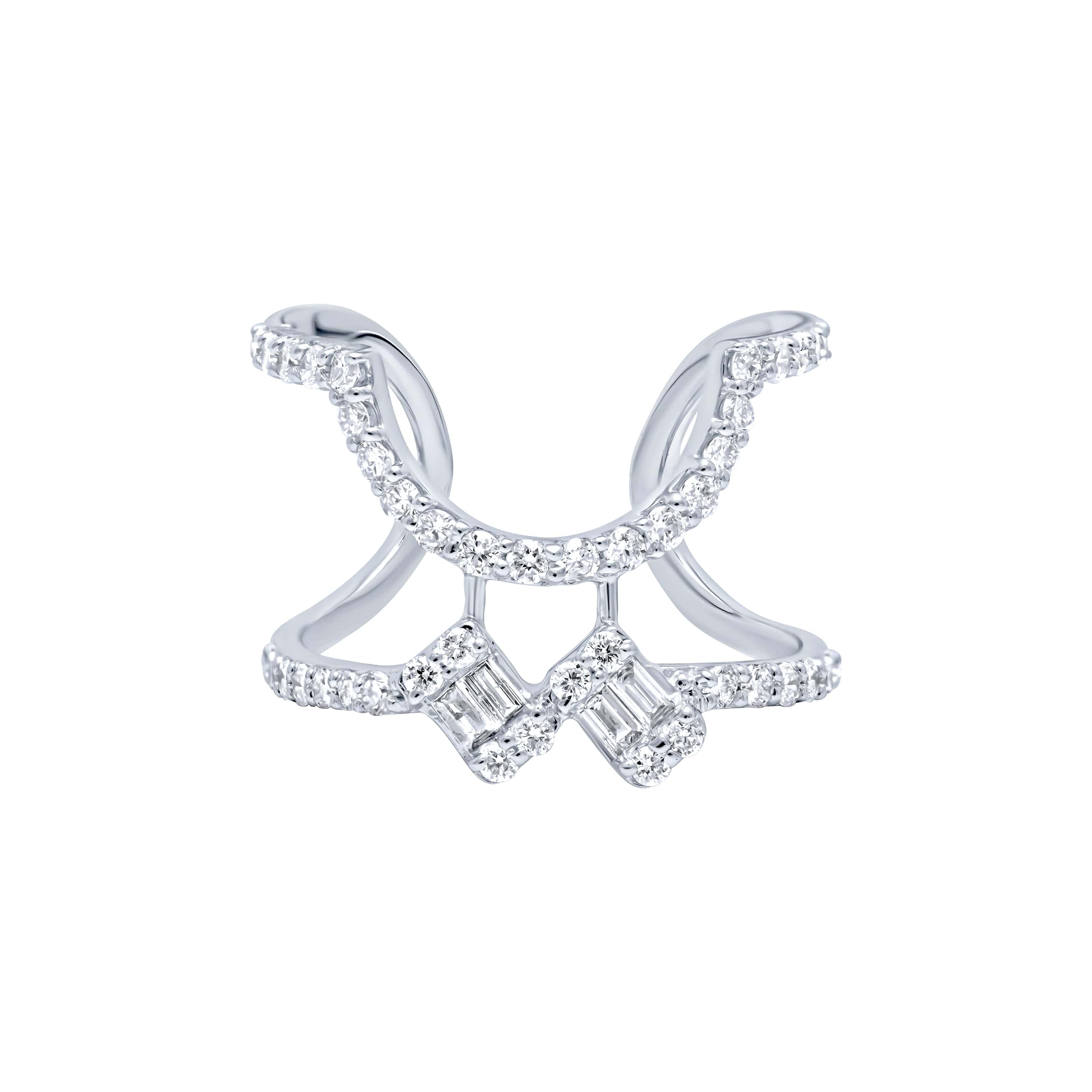 Sublime 18K Diamond Ring in White Gold