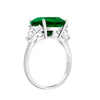 Silver Color with Green Zircon Ring
