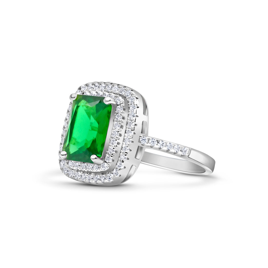 Silver Color with White Zircon Ring