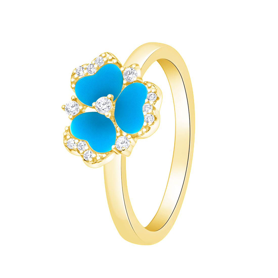Violet Blue Gold Color Ring