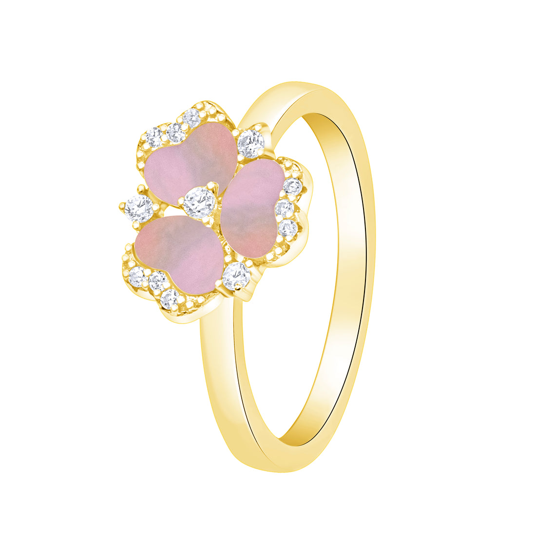 Violet Shell Gold Color Ring