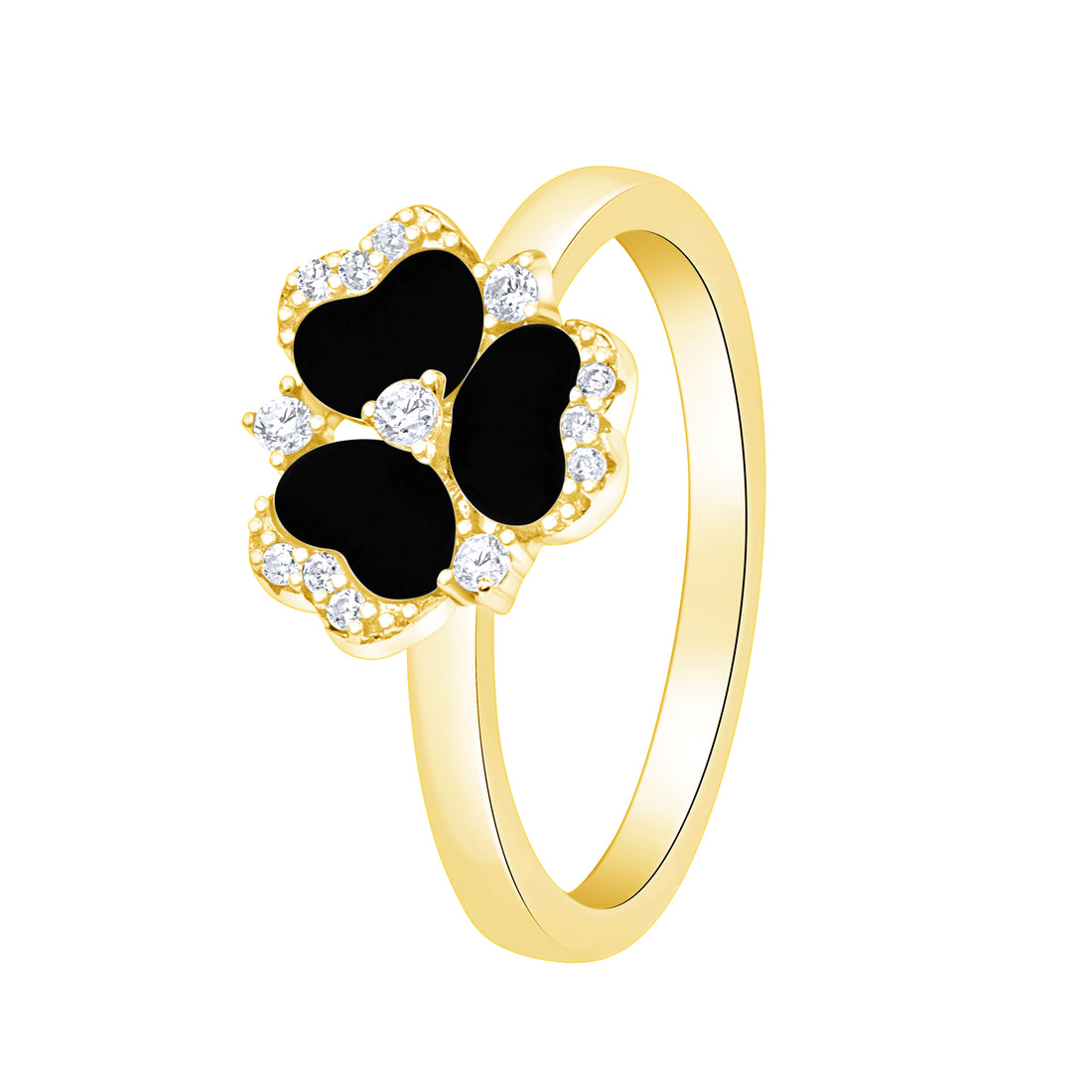 Violet Black Gold Color Ring
