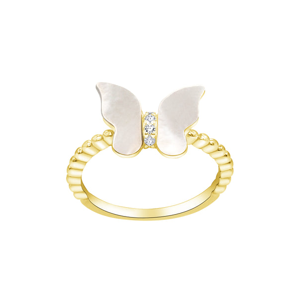 Luna Shell Gold Color Ring