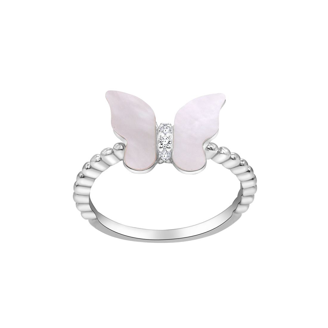 Luna Shell Silver Color Ring