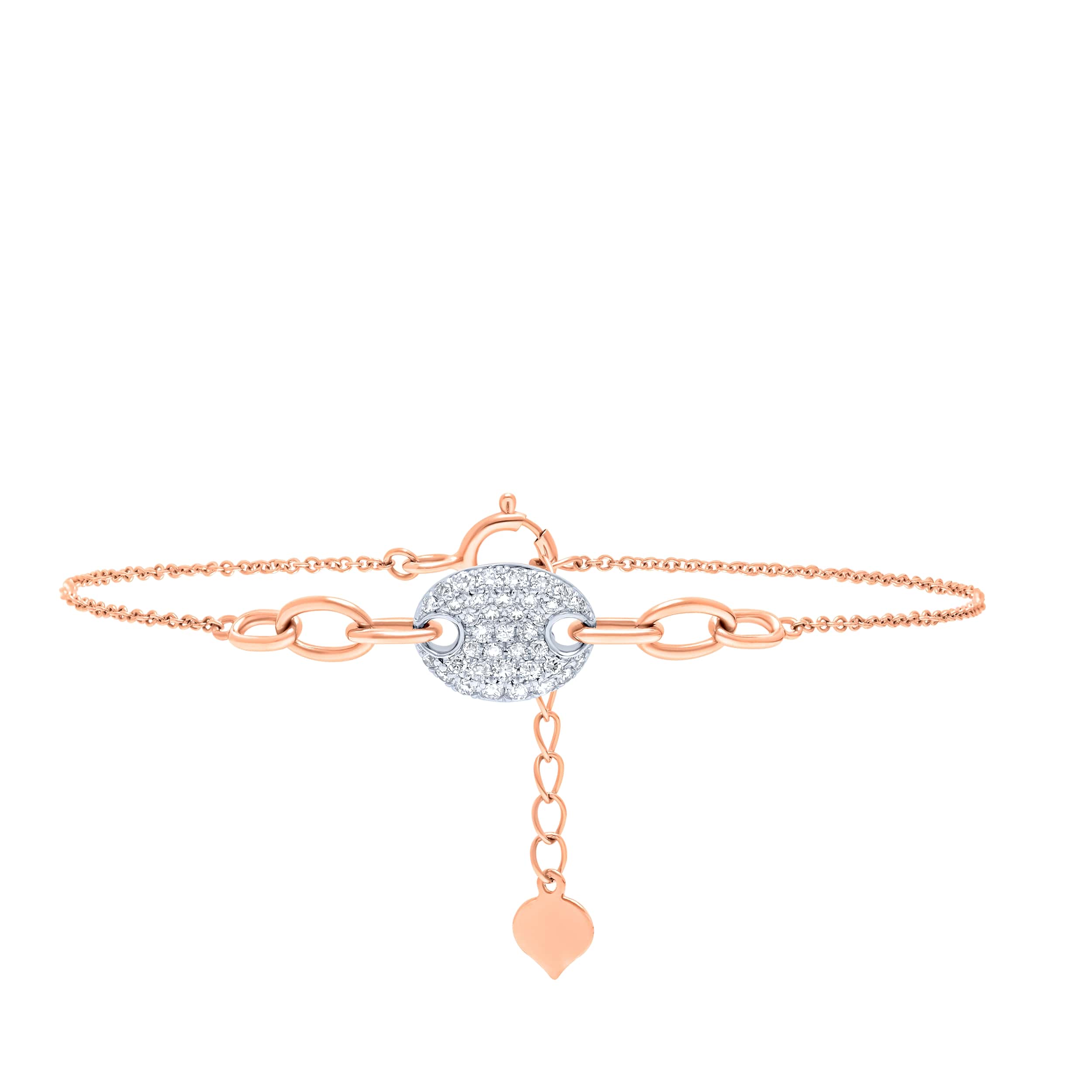 Elegant 18K Diamond Bracelet in a stunning white and rose gold