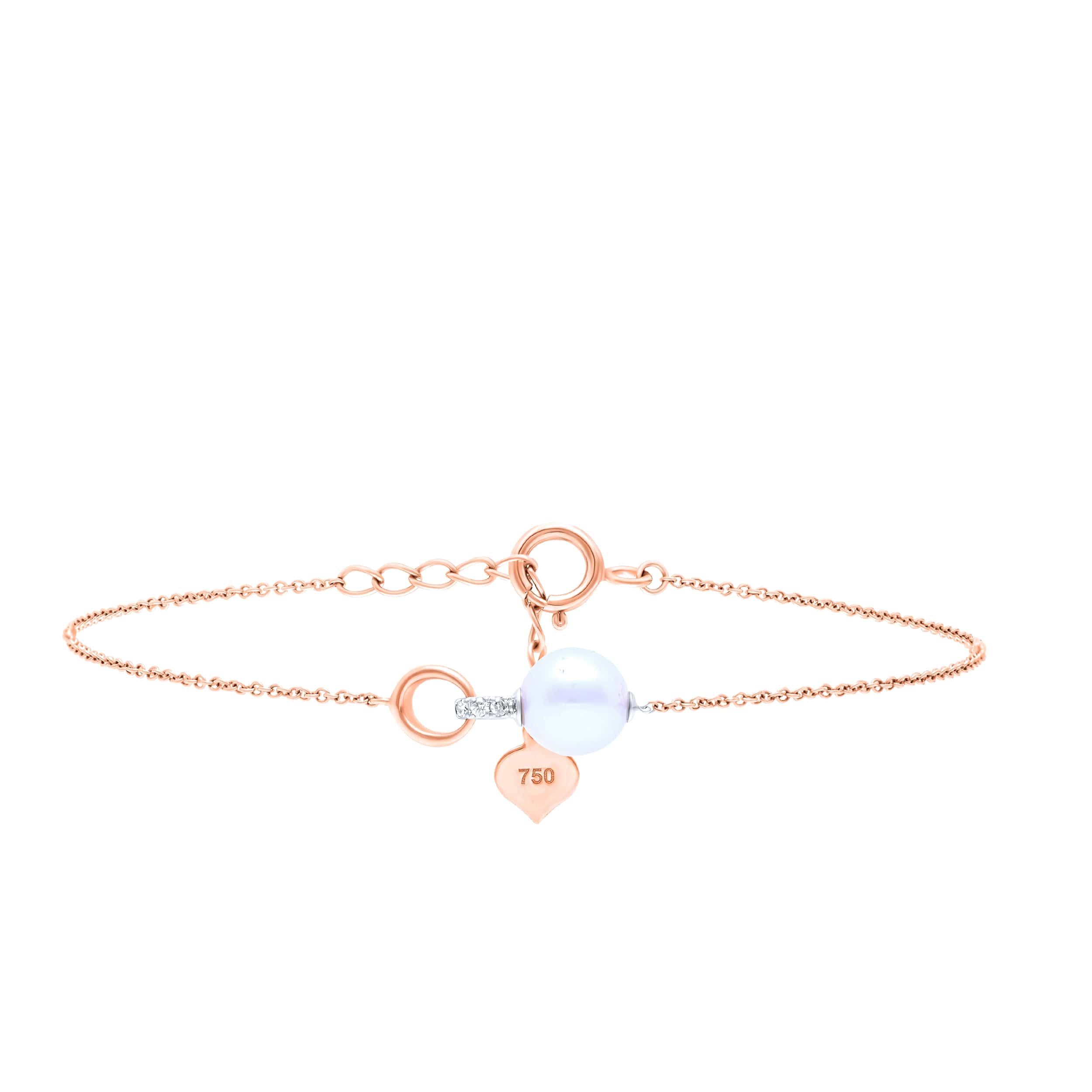 Classic Beauty 18K Diamond Bracelet "Dolce Mondo" in White and Rose Gold