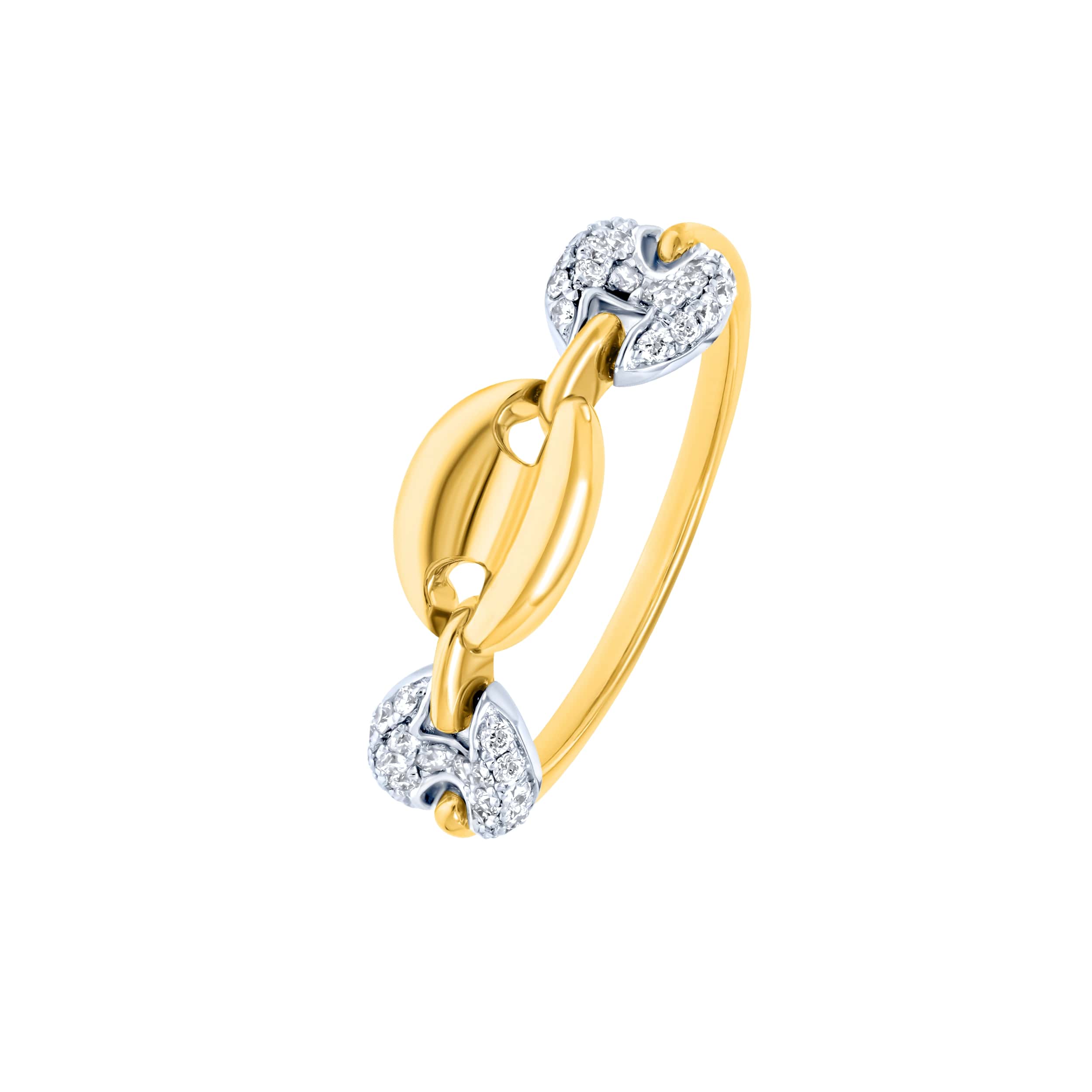 Charm 18K Diamond Ring "Bond of Love" in multi-tone