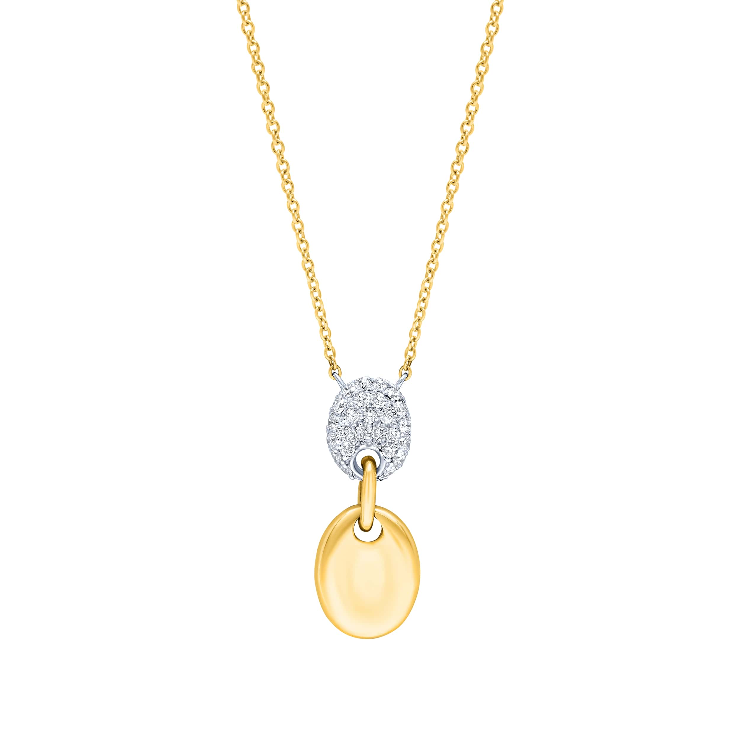 Refined 18K Diamond Necklace "Bond of Love" in multi-tone