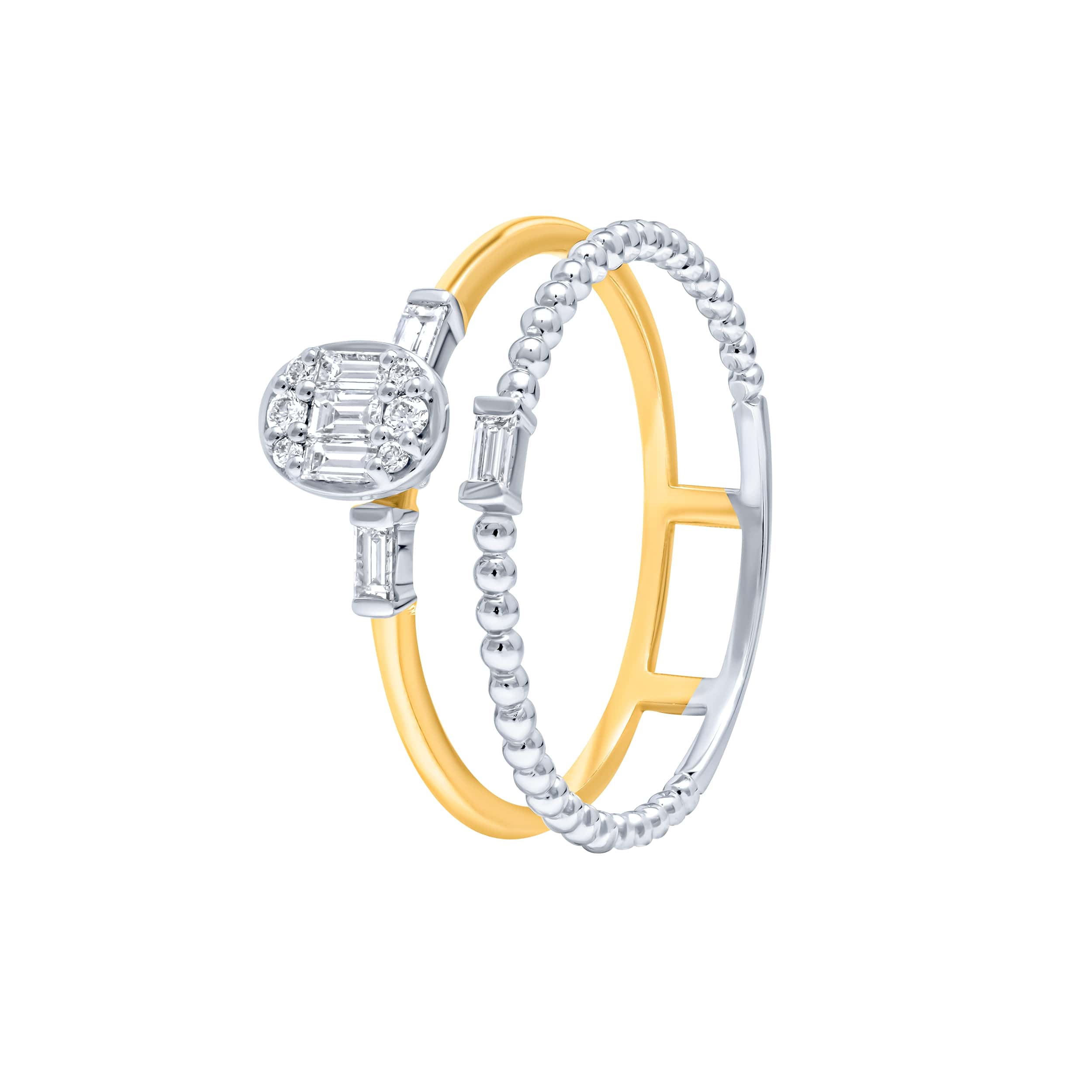 Timeless Prestige 18K Diamond Ring "Baguette,"