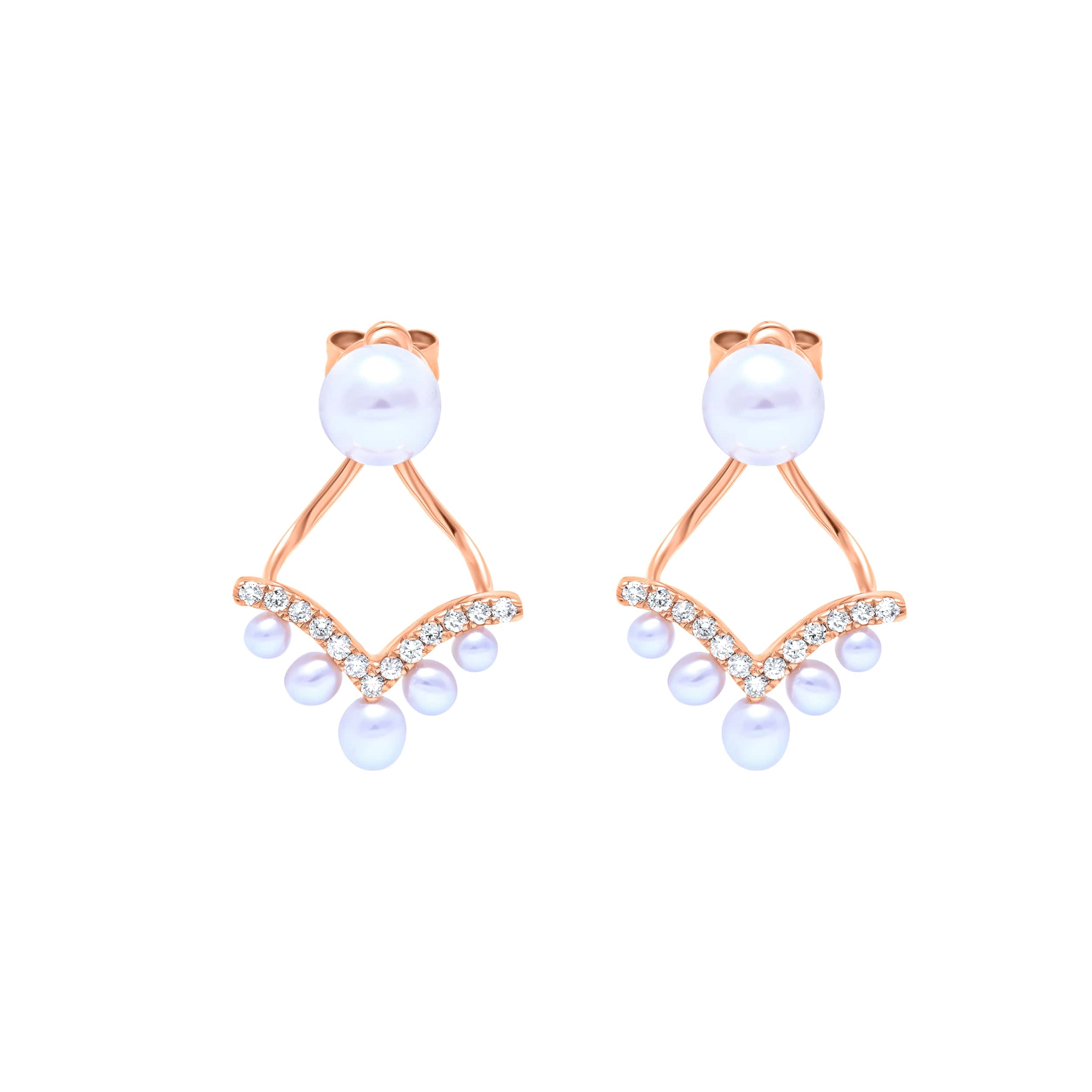 Refined Splendor 18K Diamond Earrings, epitome of classic allure