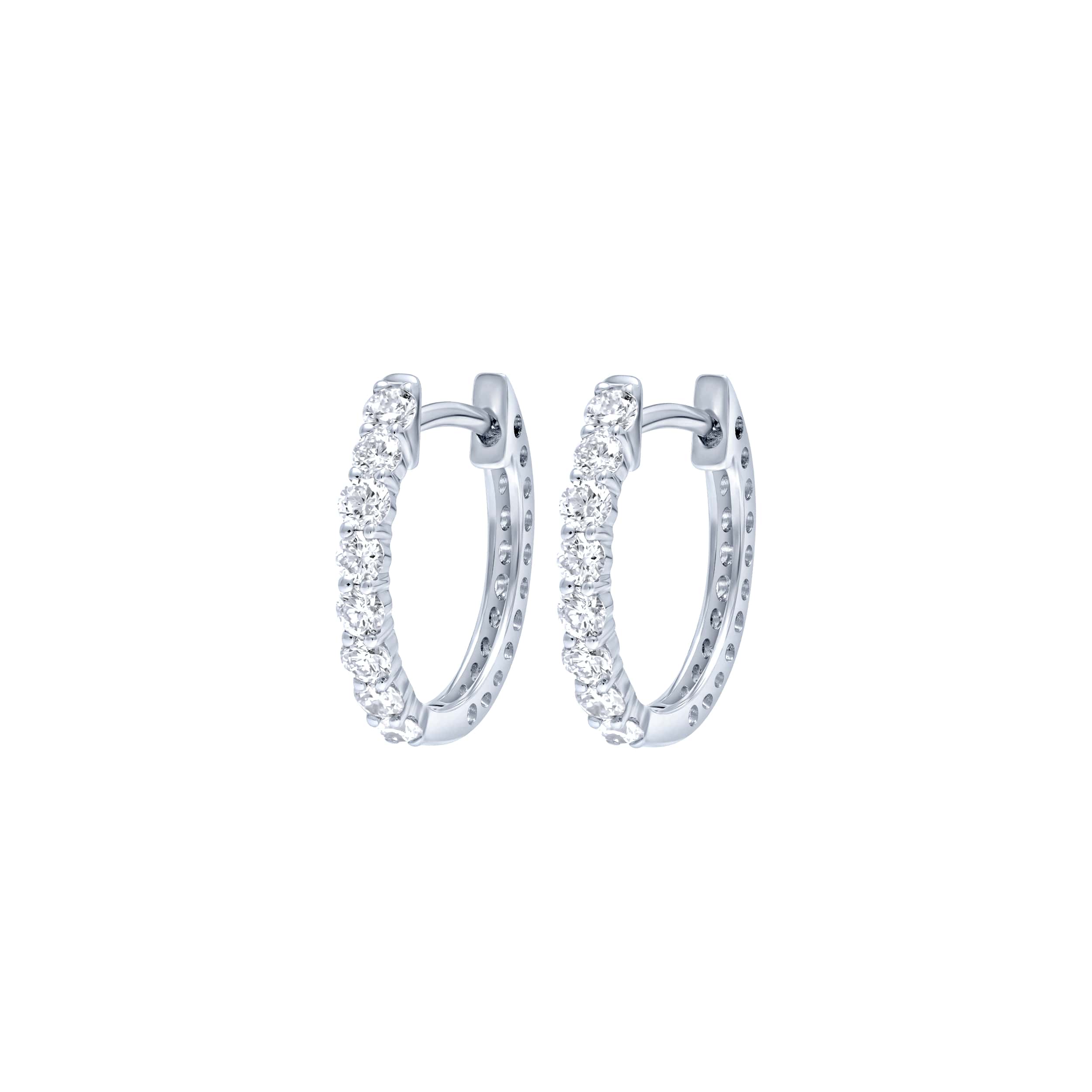 Understated Opulence 18K Diamond Hoops Earrings