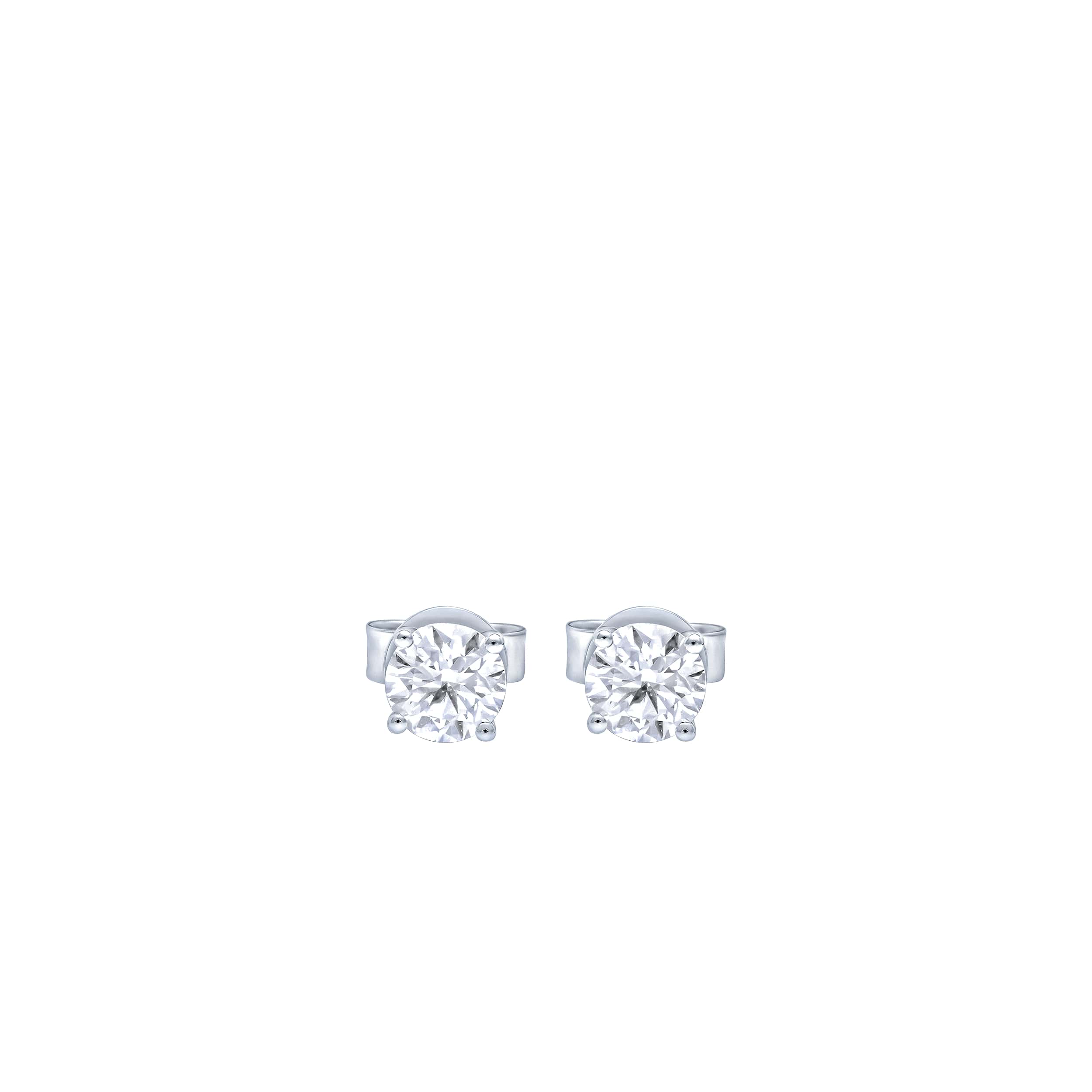 Timeless Splendor 18K Diamond Classic Solitaire Earrings