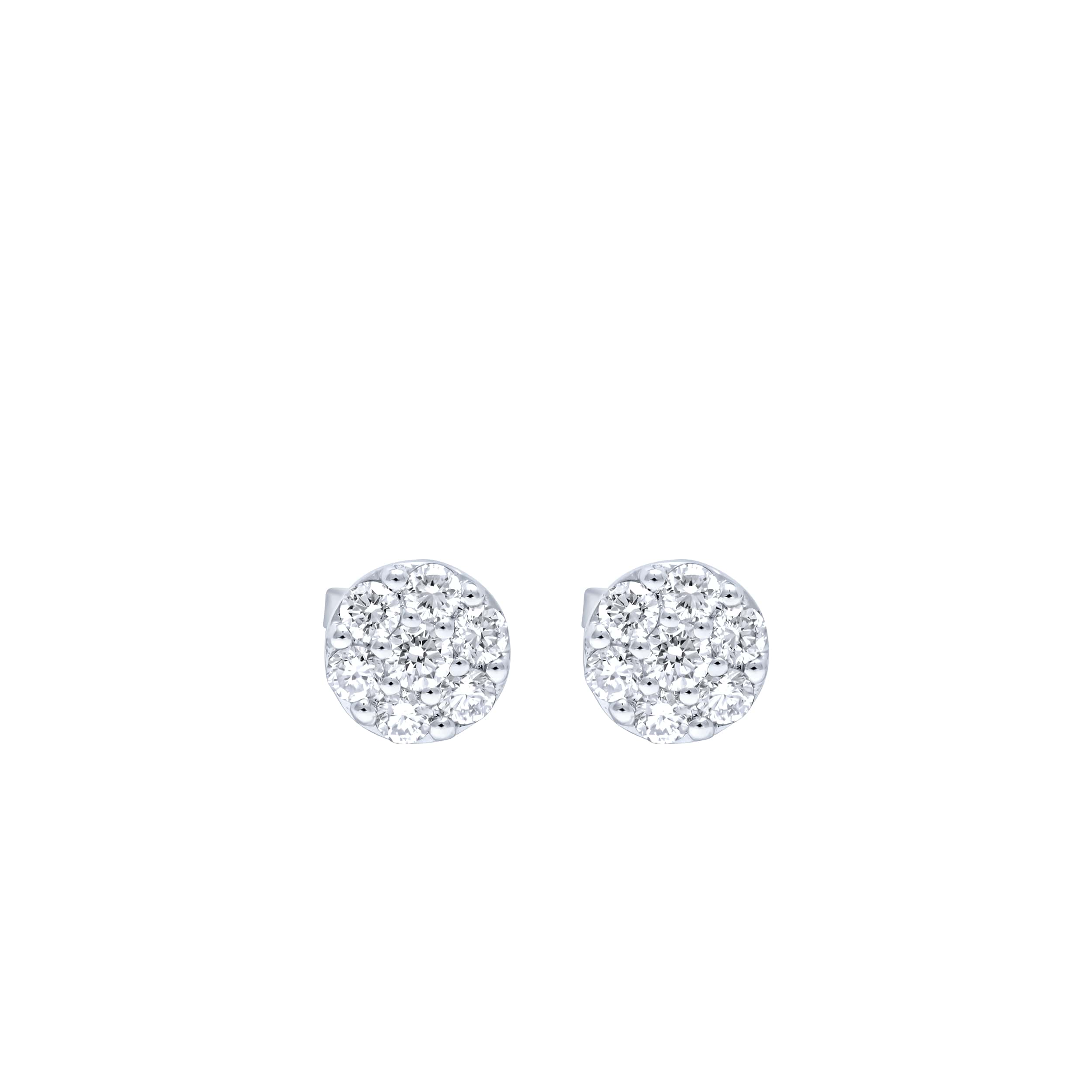 Timeless Elegance 18K Diamond Earrings "Dolce Mondo" in White Gold