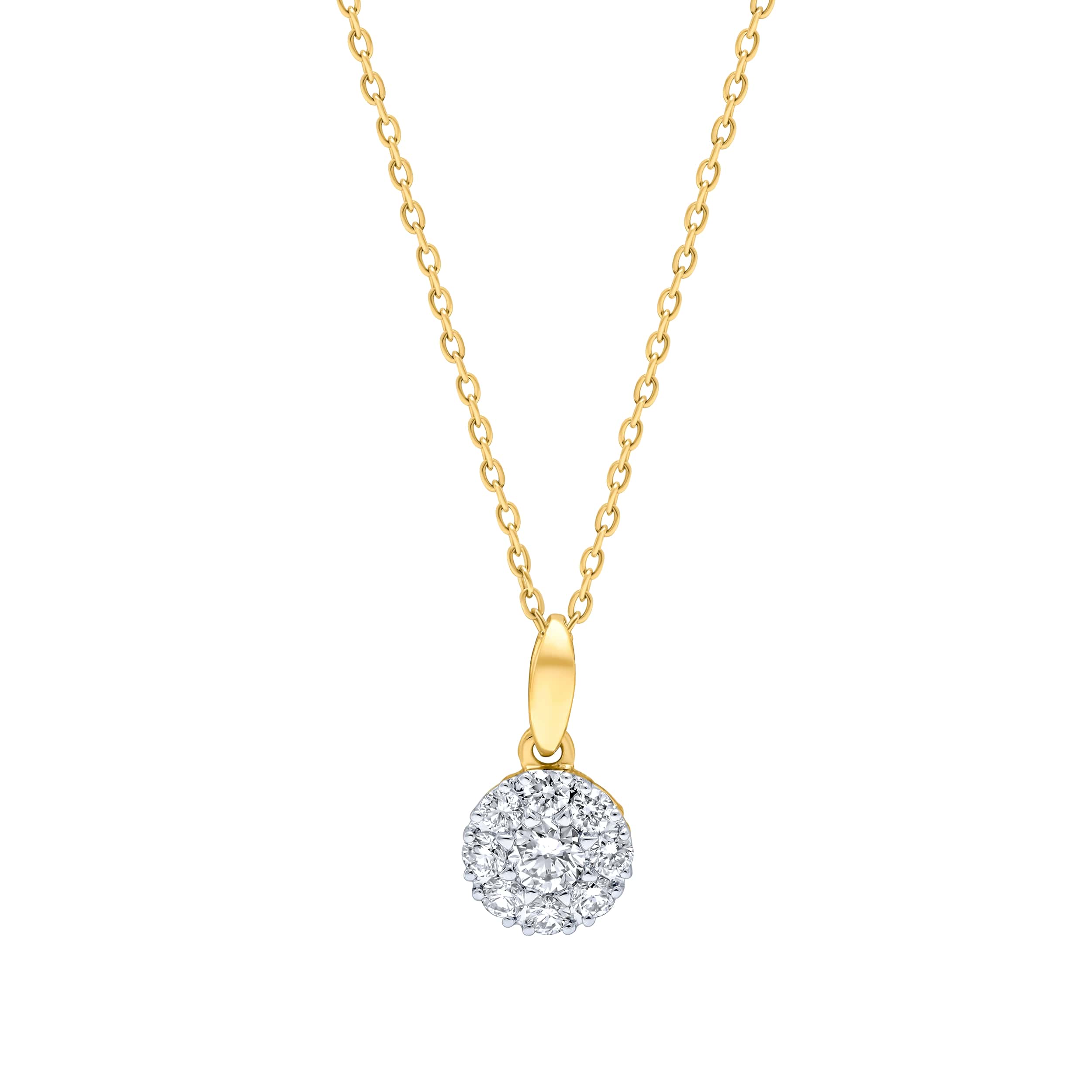 Refined Grace 18K Diamond Pendant, showcasing timeless brilliance