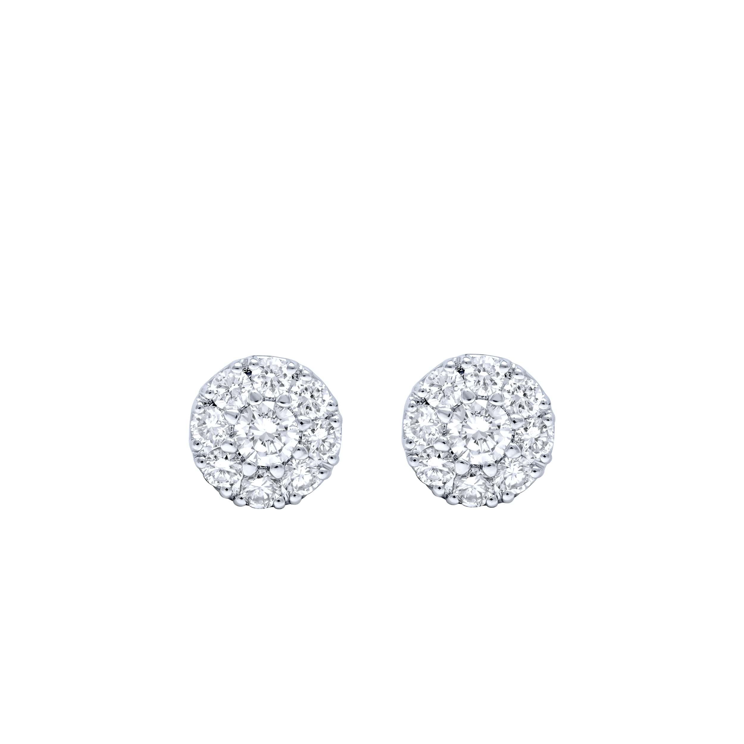 Luxurious Brilliance 18K Diamond Earrings, epitome of classic allure