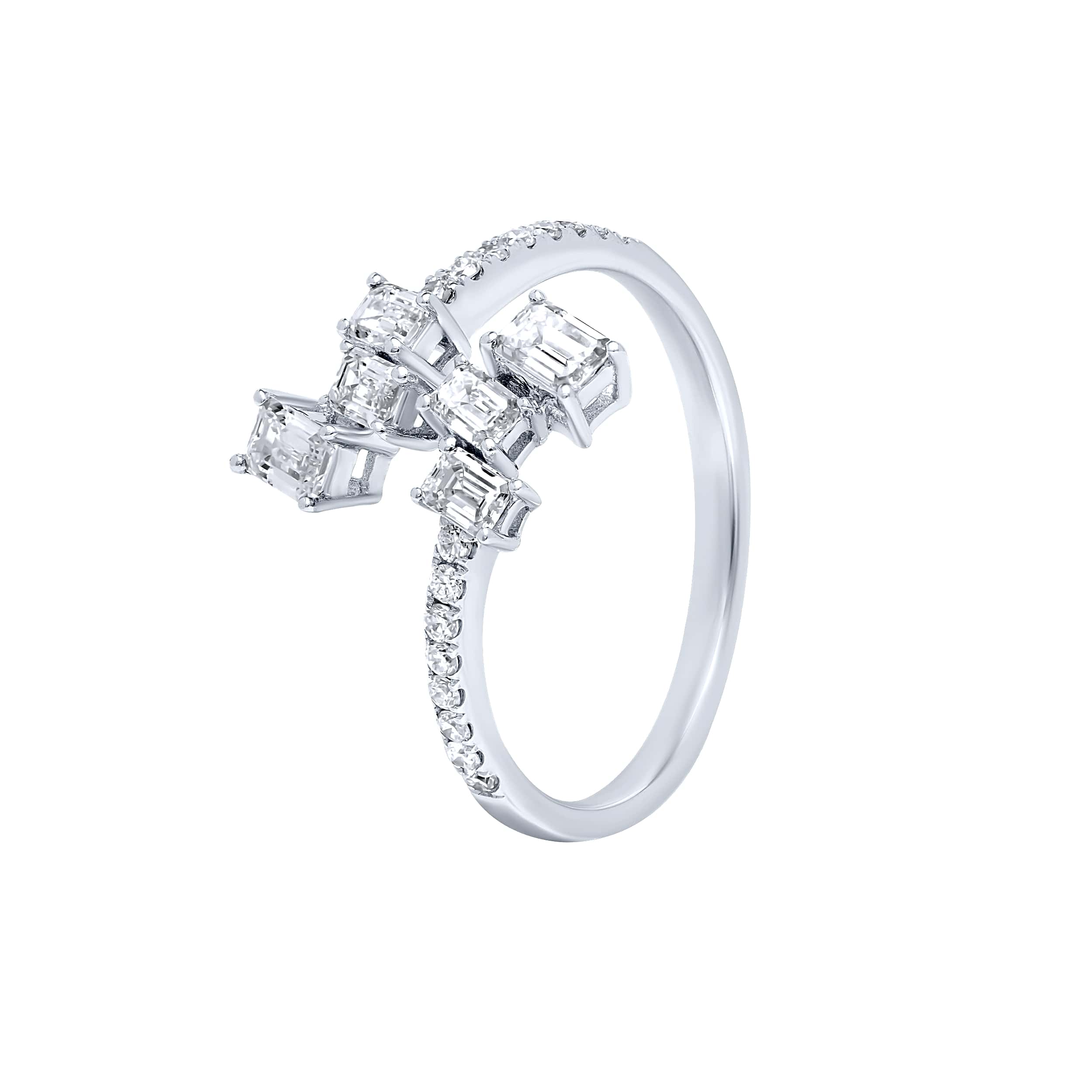 Elegant 18K Diamond Ring "Dolce Mondo" in Exquisite White Gold