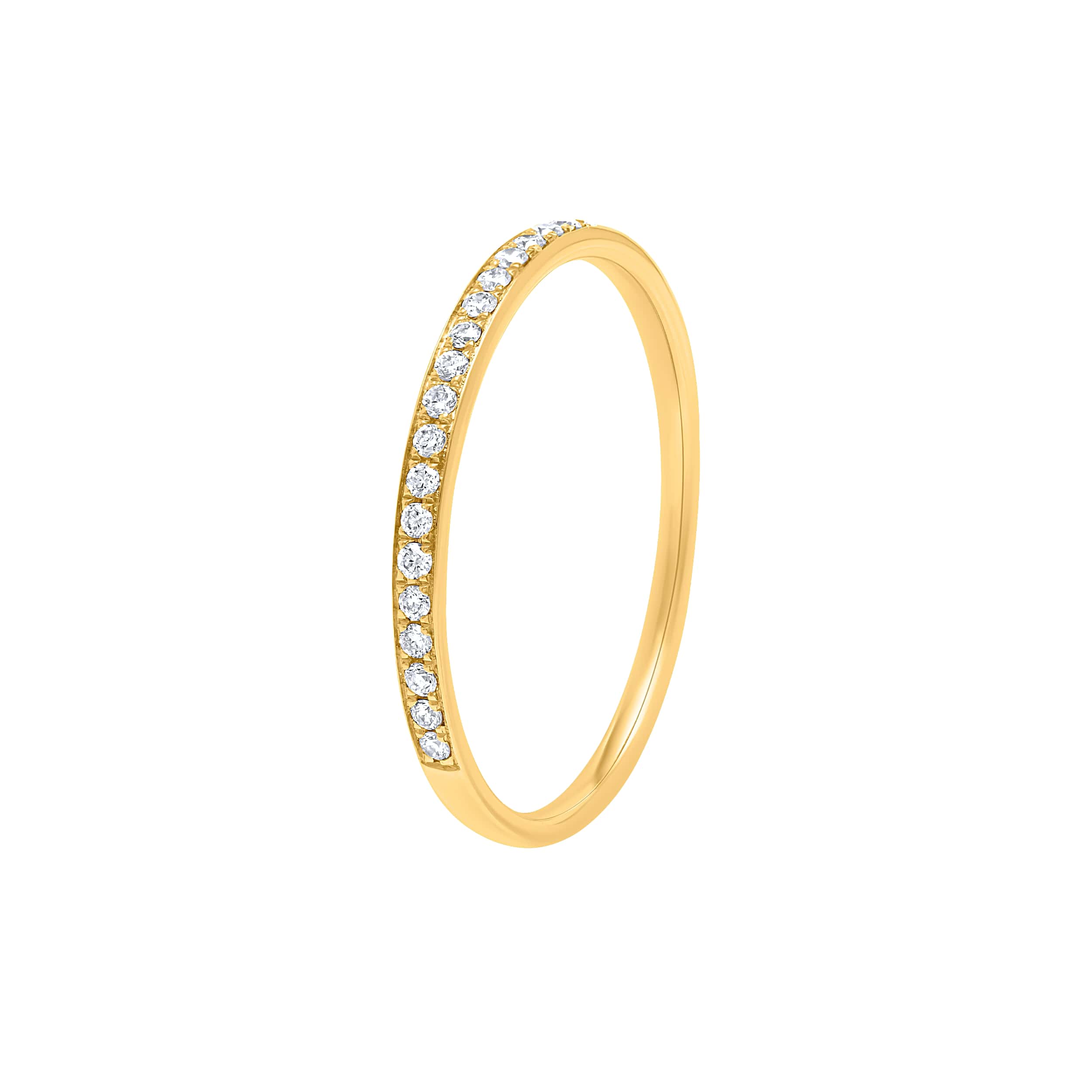 Regal 18K Diamond Ring "Dolce Mondo" in Elegant Yellow Gold
