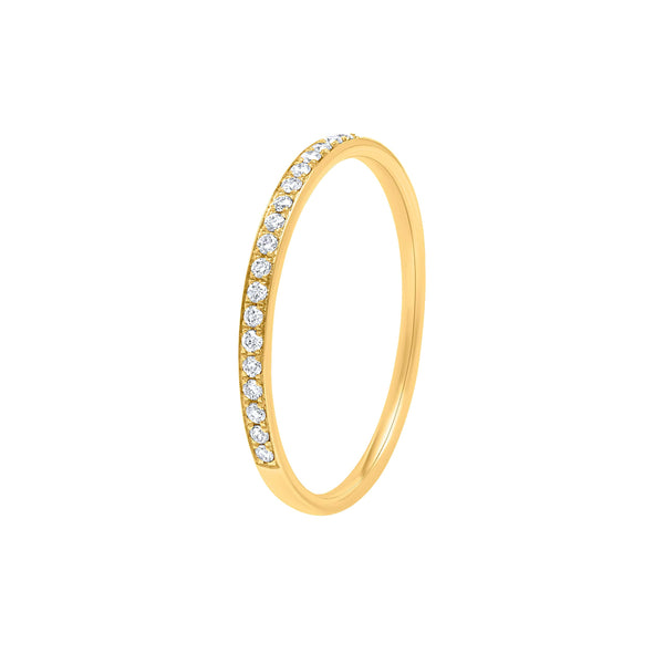Regal 18K Diamond Ring "Dolce Mondo" in Elegant Yellow Gold