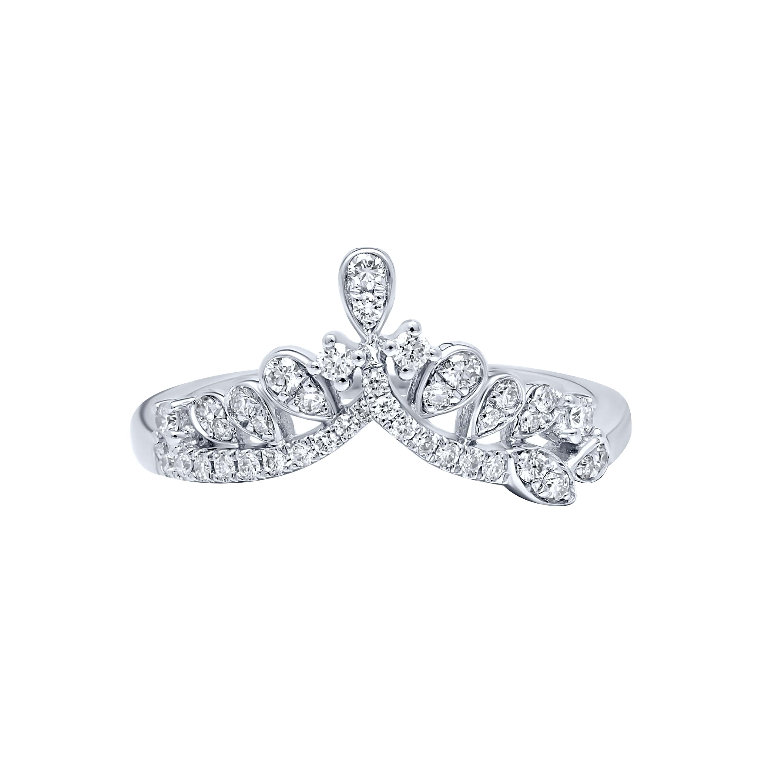 Sophisticated 18K Diamond Ring "Dolce Mondo" in Refined White Gold
