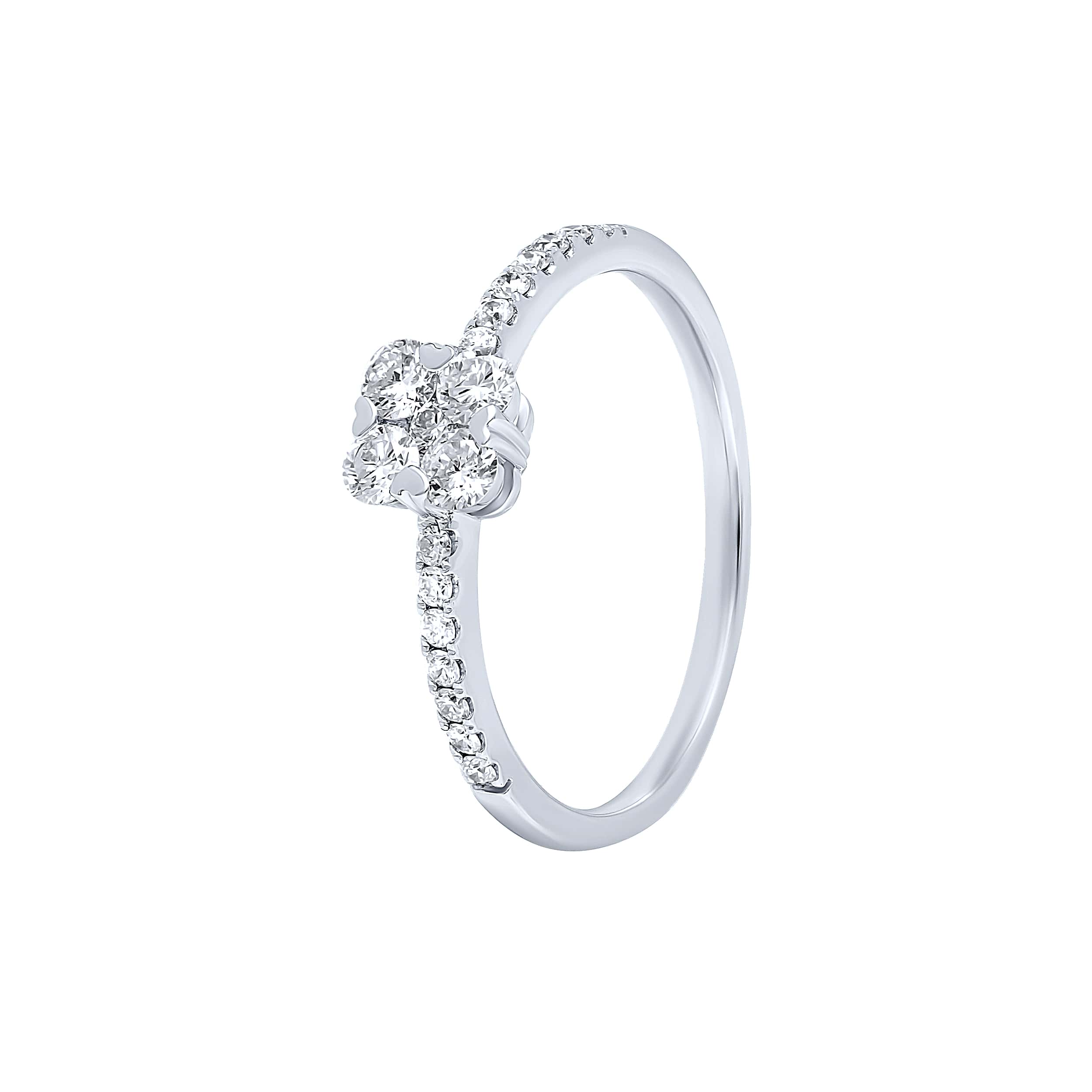 Beauty 18K Diamond Ring "Dolce Mondo" in Luxurious White Gold