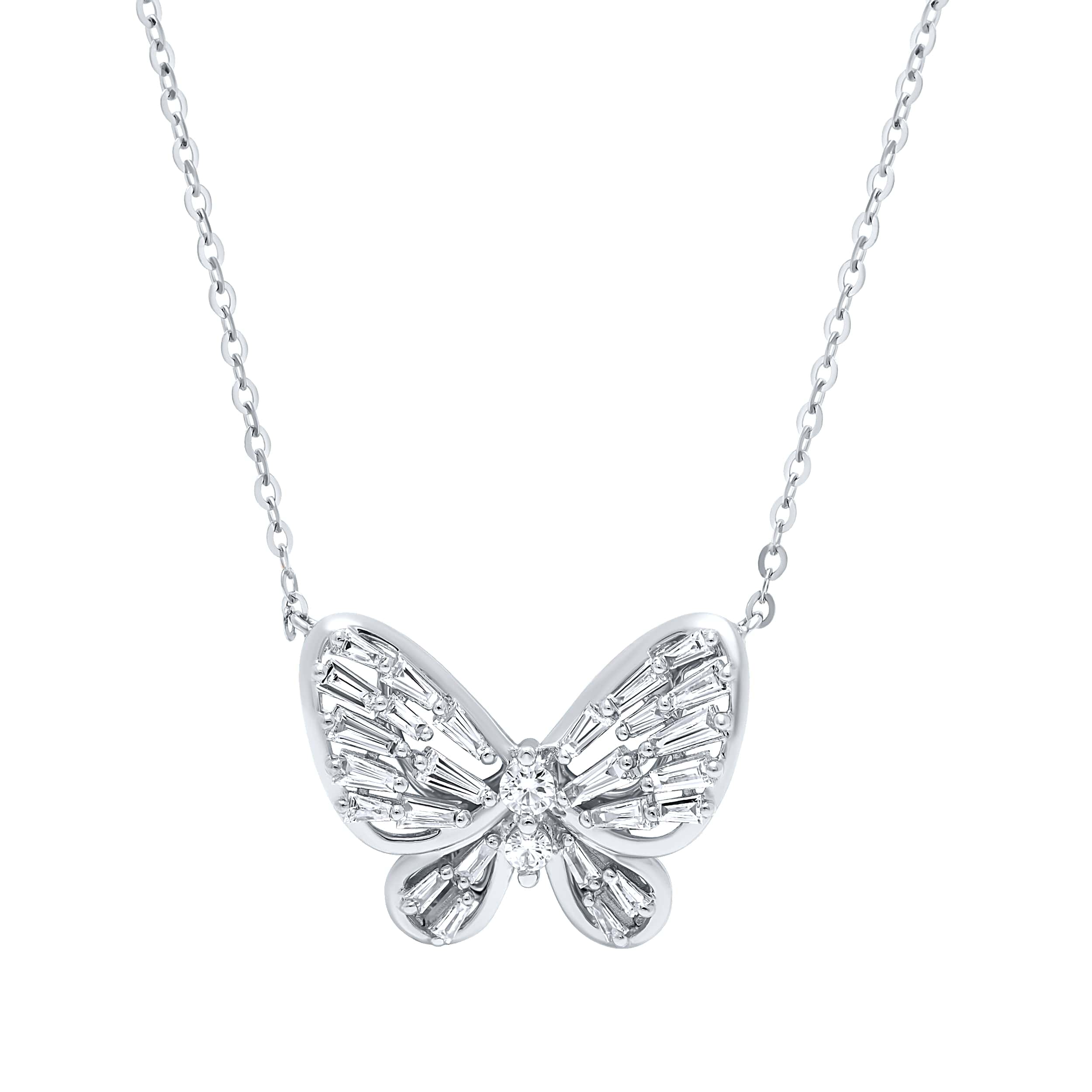 Timeless 18K Diamond Necklace "Dolce Mondo" in Refined White Gold