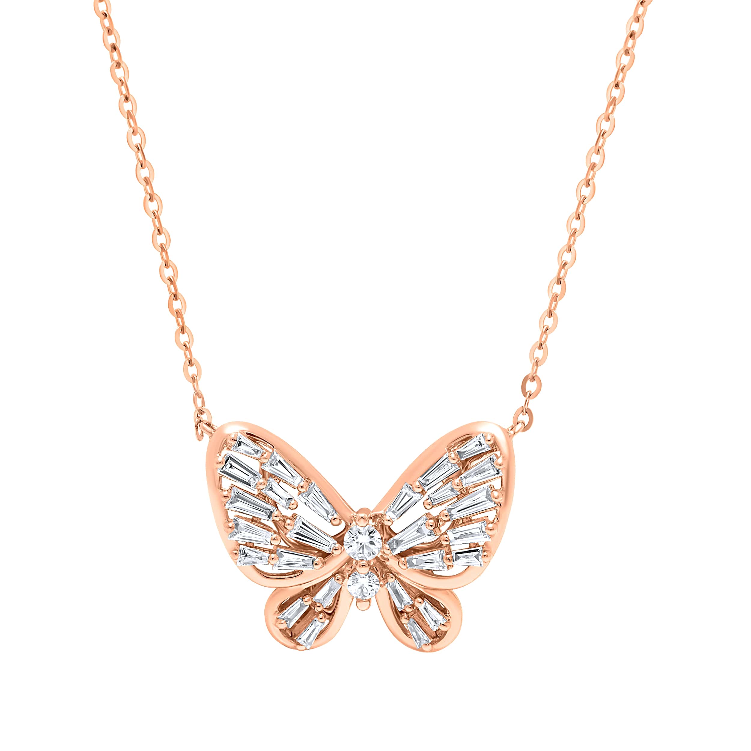 Elegance 18K Diamond Necklace "Dolce Mondo" in Exquisite Rose Gold