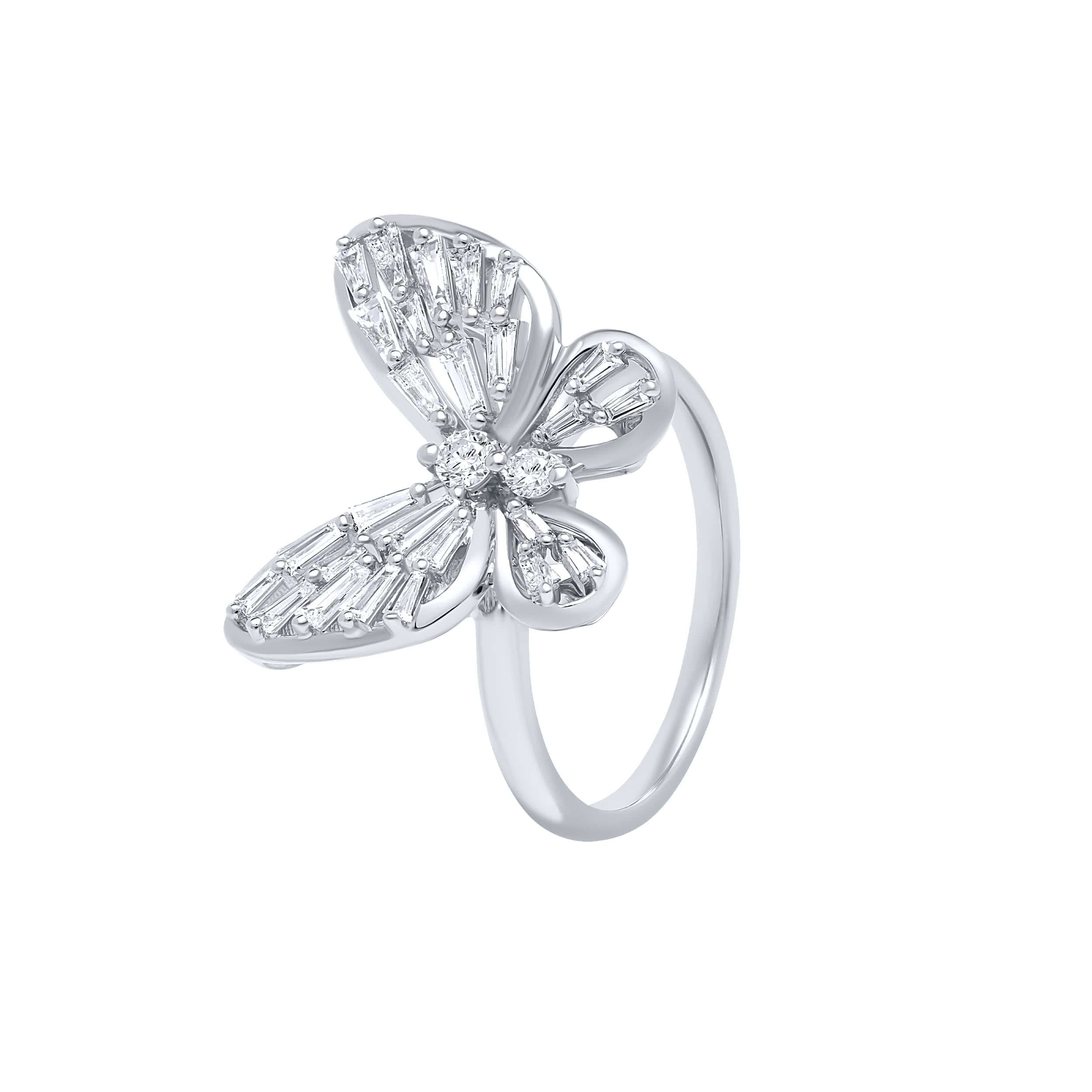 Classic 18K Diamond Ring "Dolce Mondo" in Luxurious White Gold