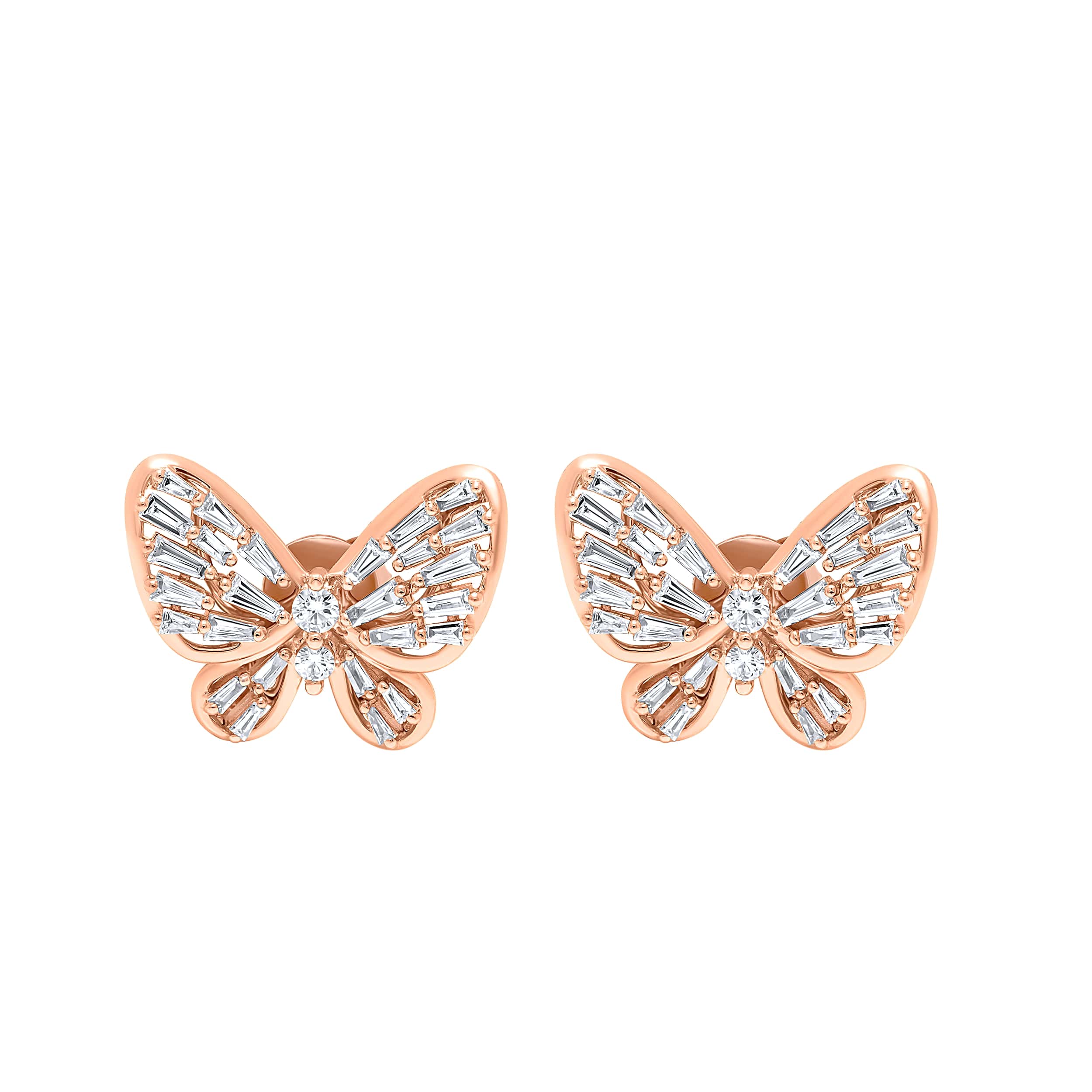 Sophisticated Charm 18K Diamond Earring "Dolce Mondo" in Rose Gold