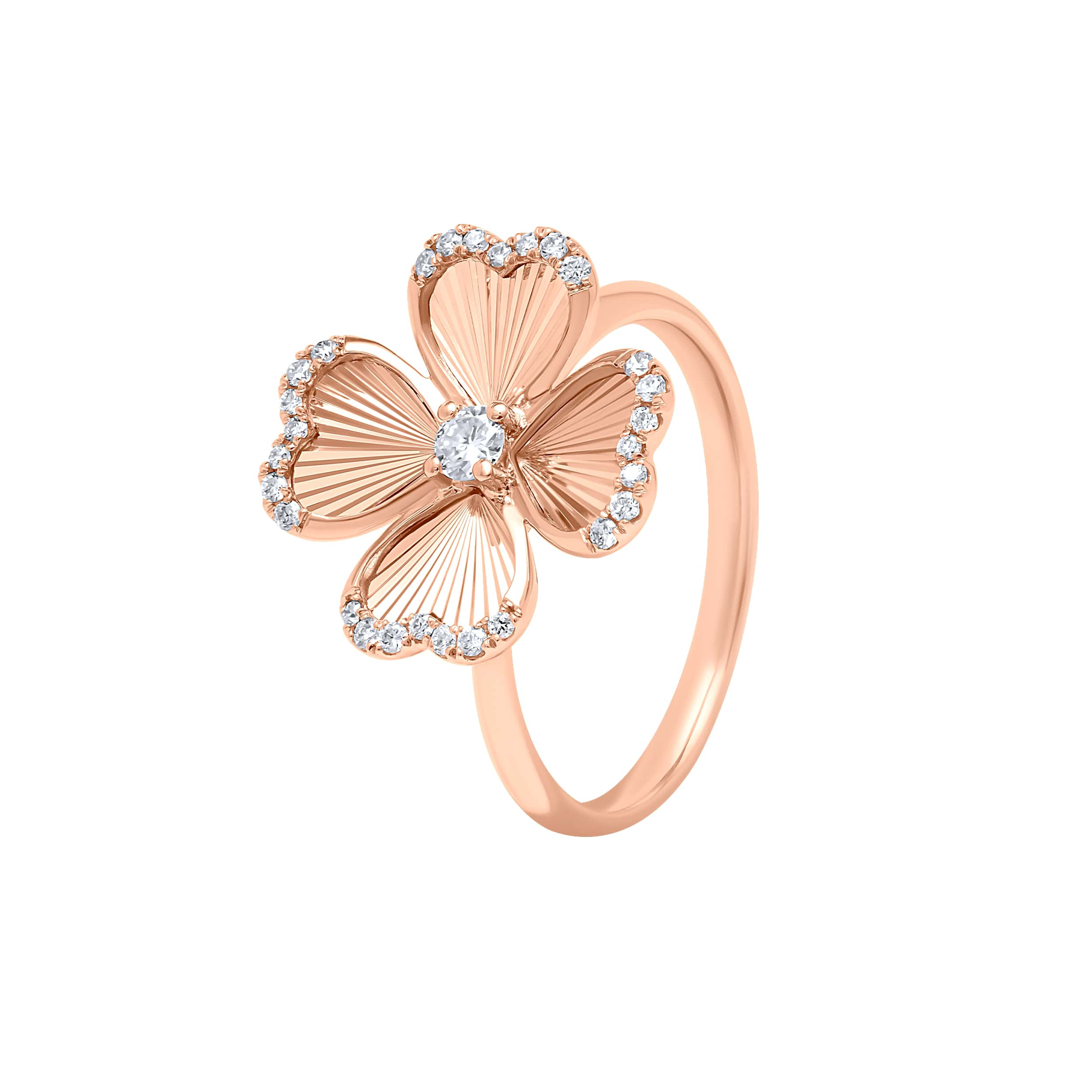 Beauty 18K Diamond Ring "Dolce Mondo" in Exquisite Rose Gold