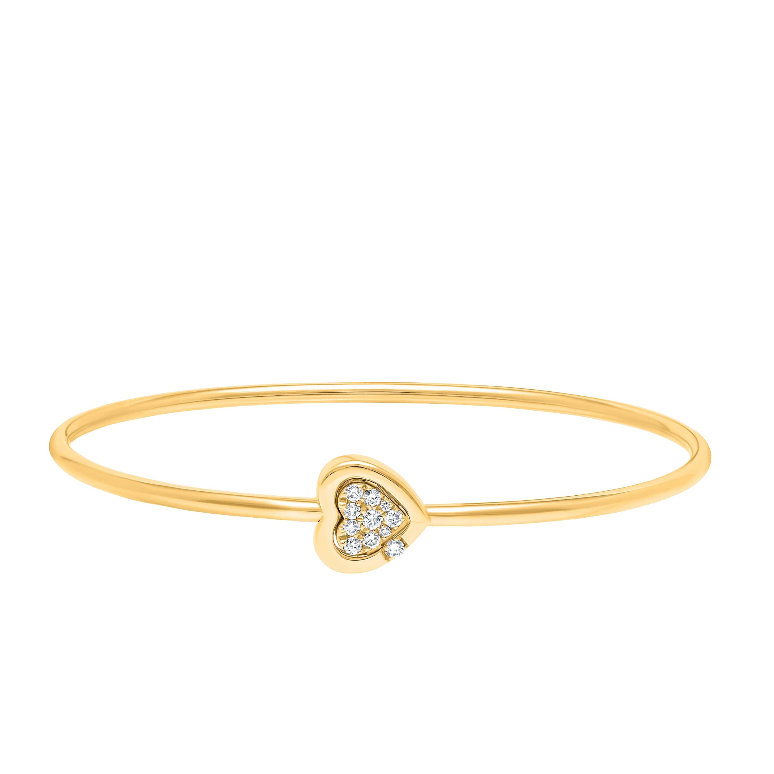 Grand Elegance 18K Diamond Bangle in Yellow Gold
