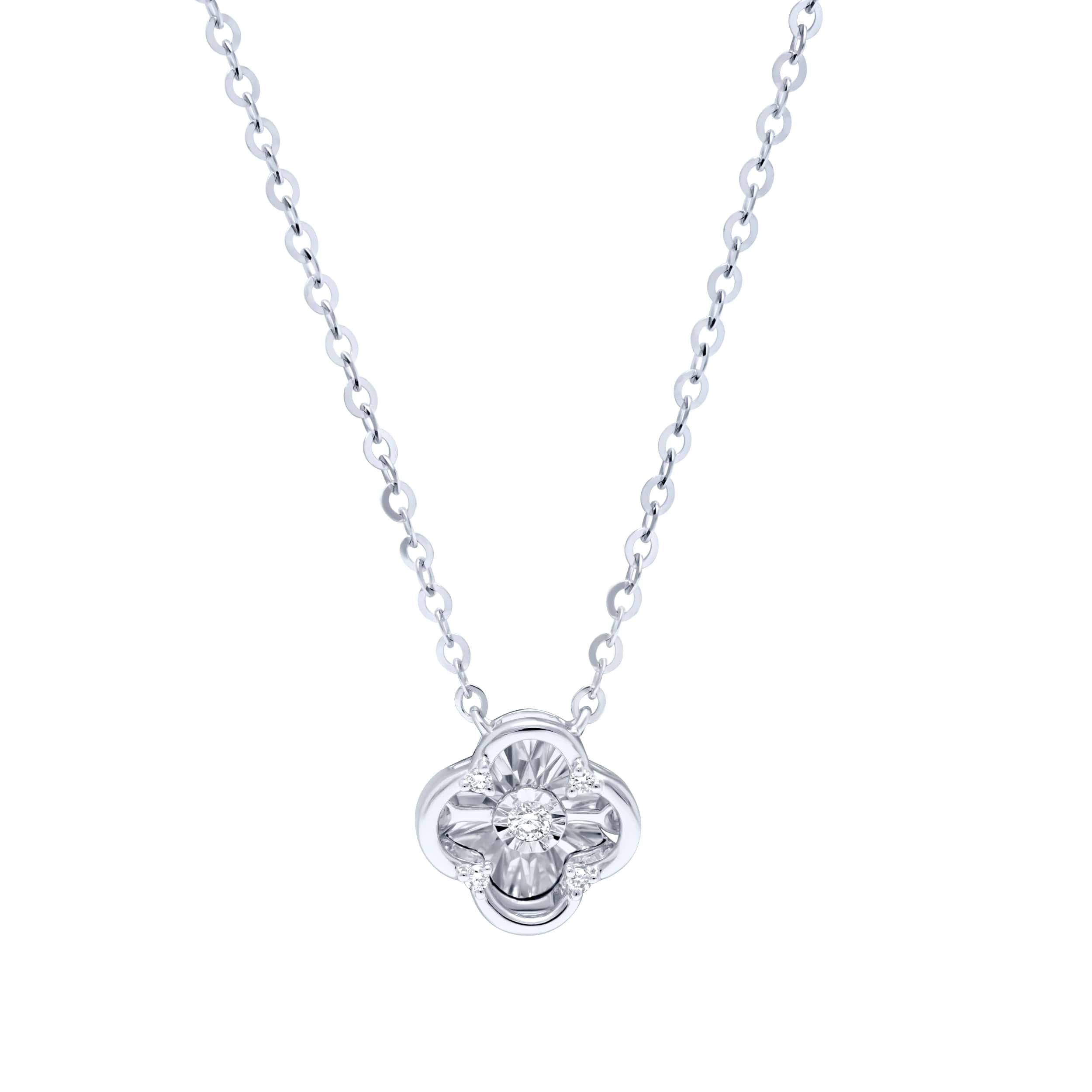 Sparkling Elegance 18K Diamond Necklace "Dancing" in Luxurious White Gold with Scintillating Diamonds