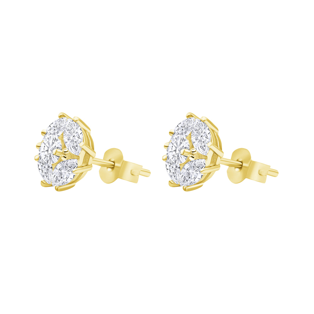 Zirconia Gold Color Earrings