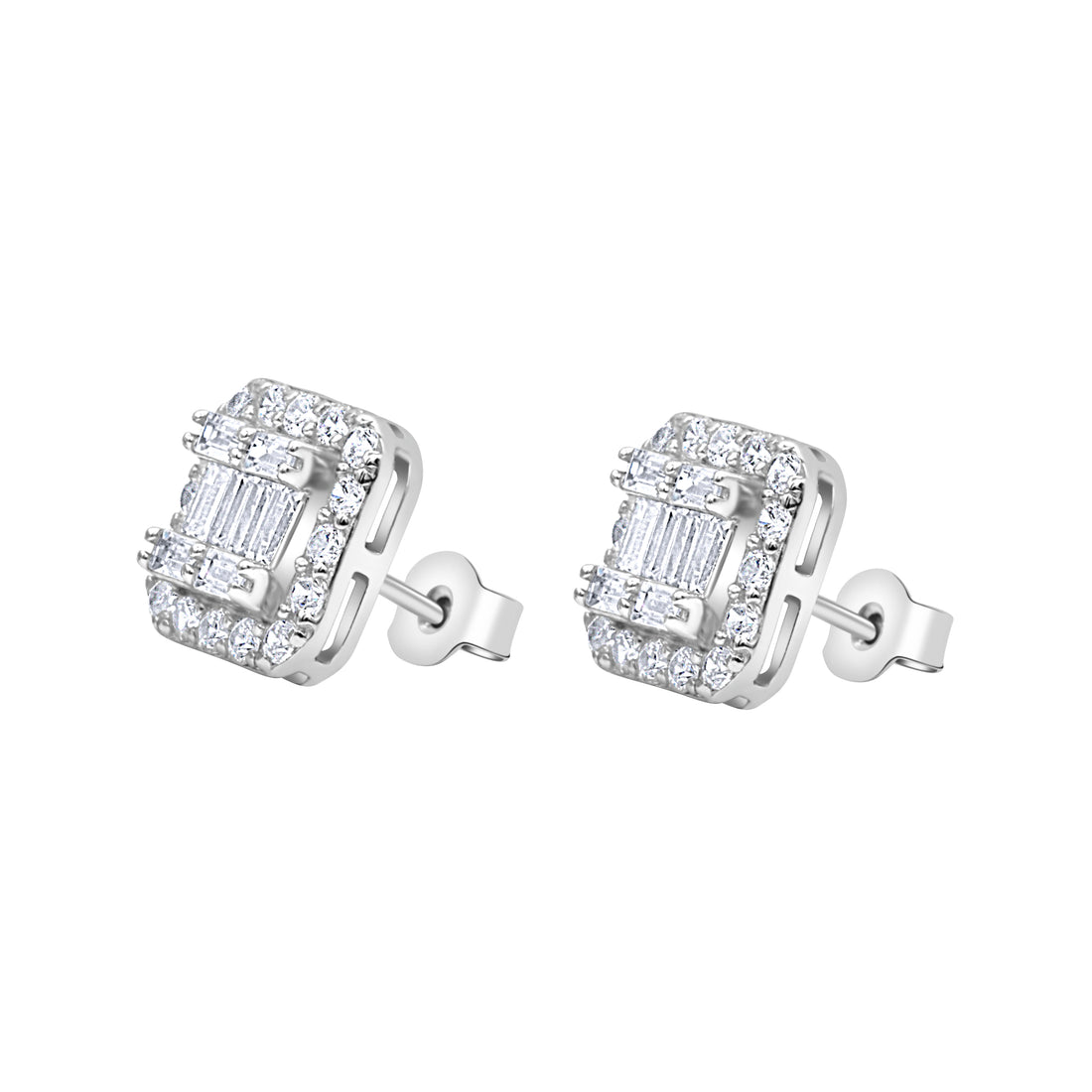 Zirconia Silver Color Earrings