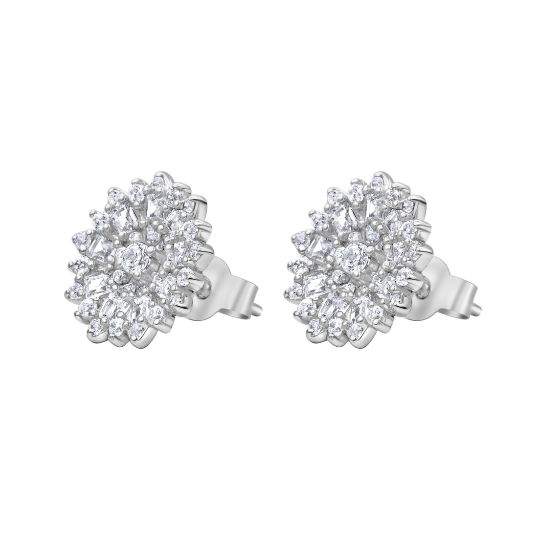 Zirconia Silver Color Earrings