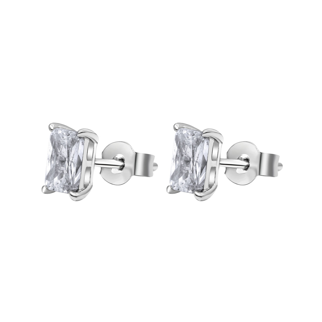 Zirconia Silver Color Earrings