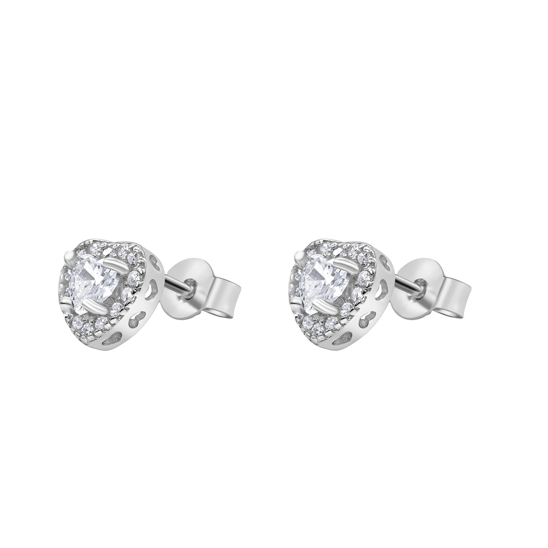 Zirconia Silver Color Earrings