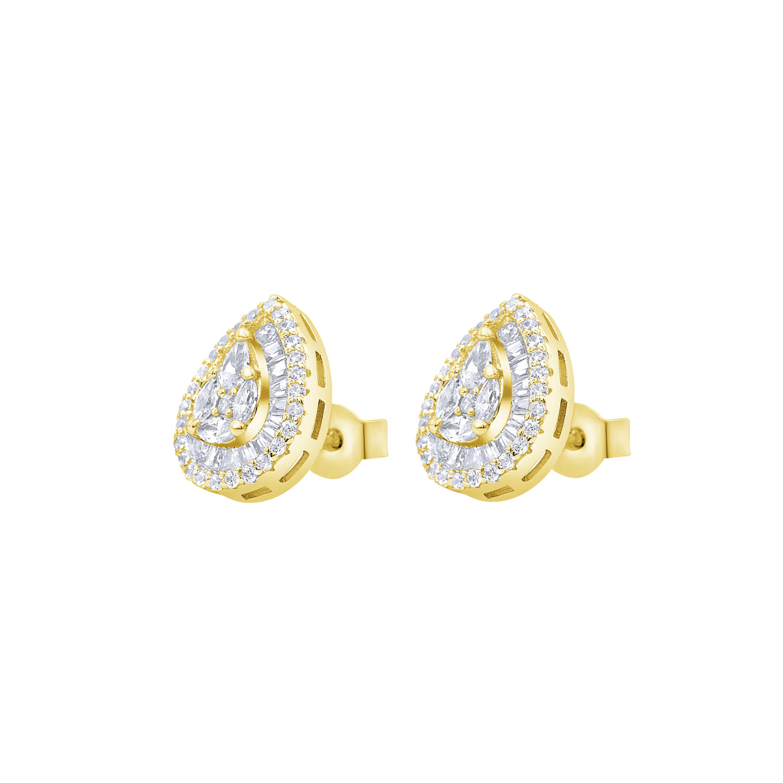 Zirconia Gold Color Earrings