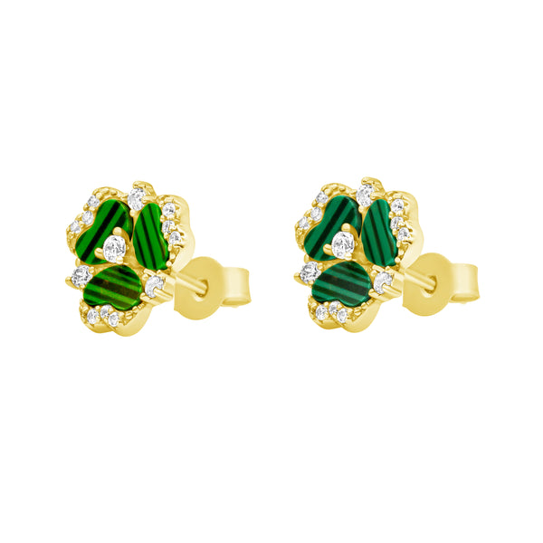 Violet Green Gold Color Earrings