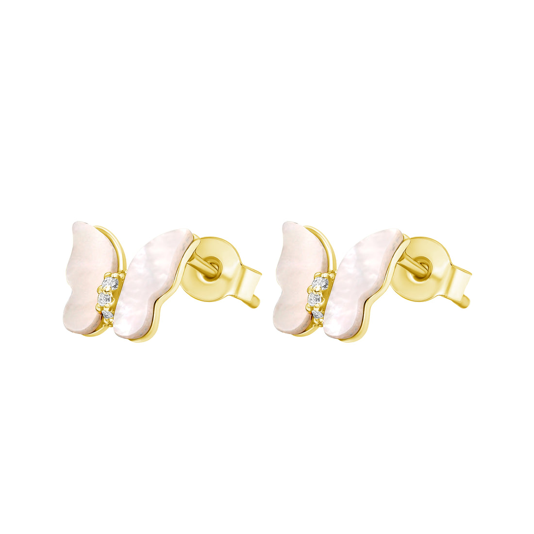Luna Shell Gold Color Earrings