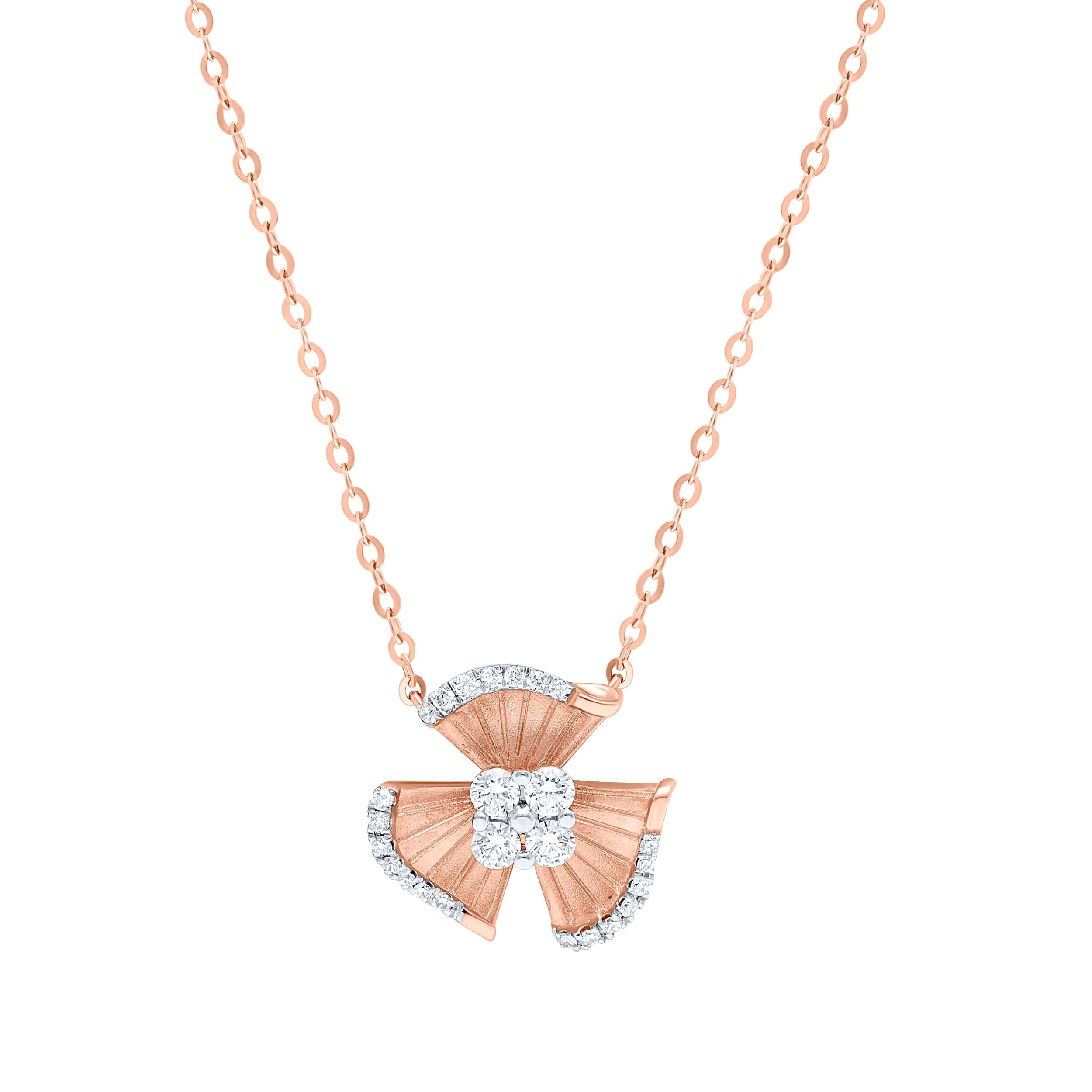 Regal 18K Diamond Necklace "Dolce Mondo" in Exquisite Rose Gold