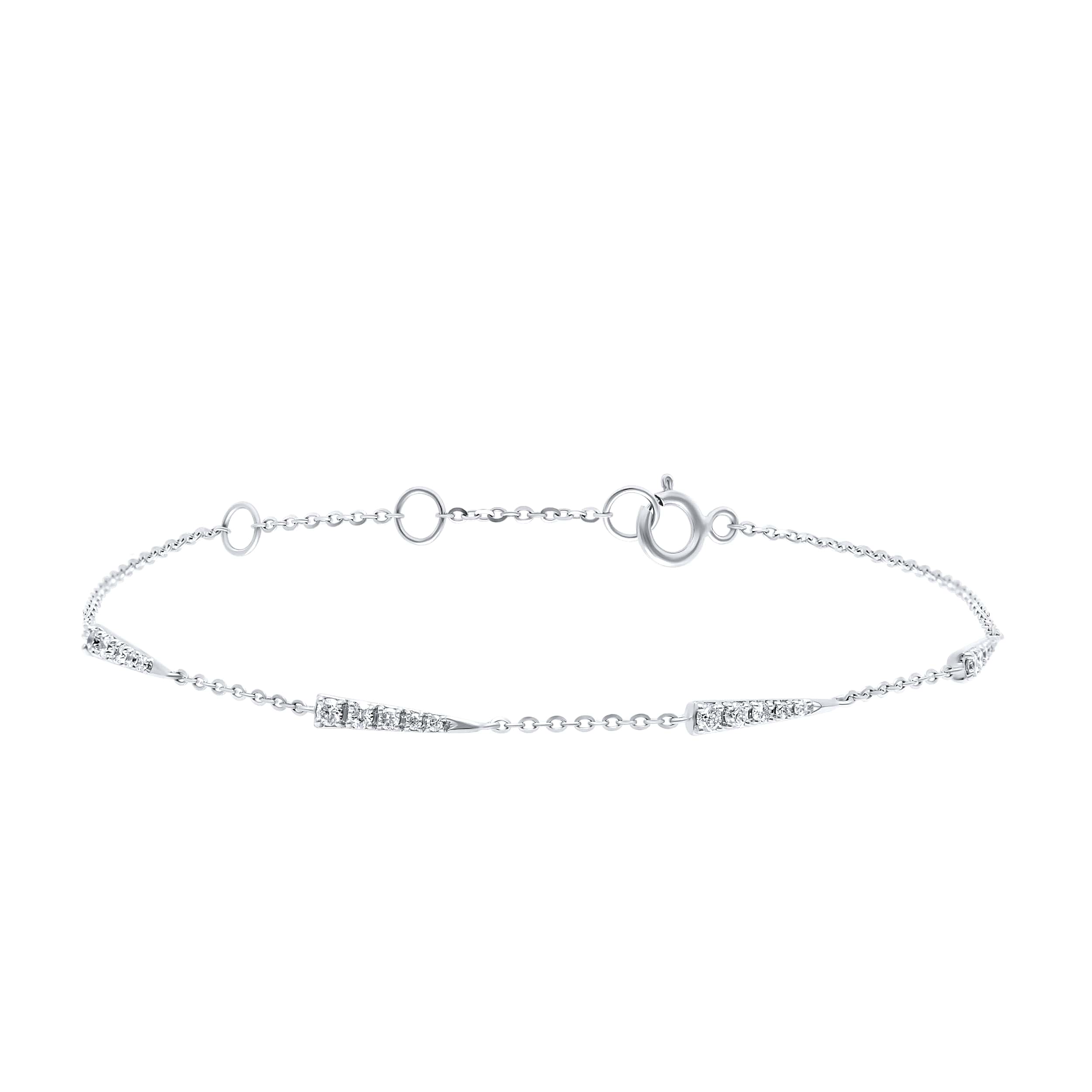 Refined Sophistication DOLCE MONDO 18K Diamond Bracelet in White Gold