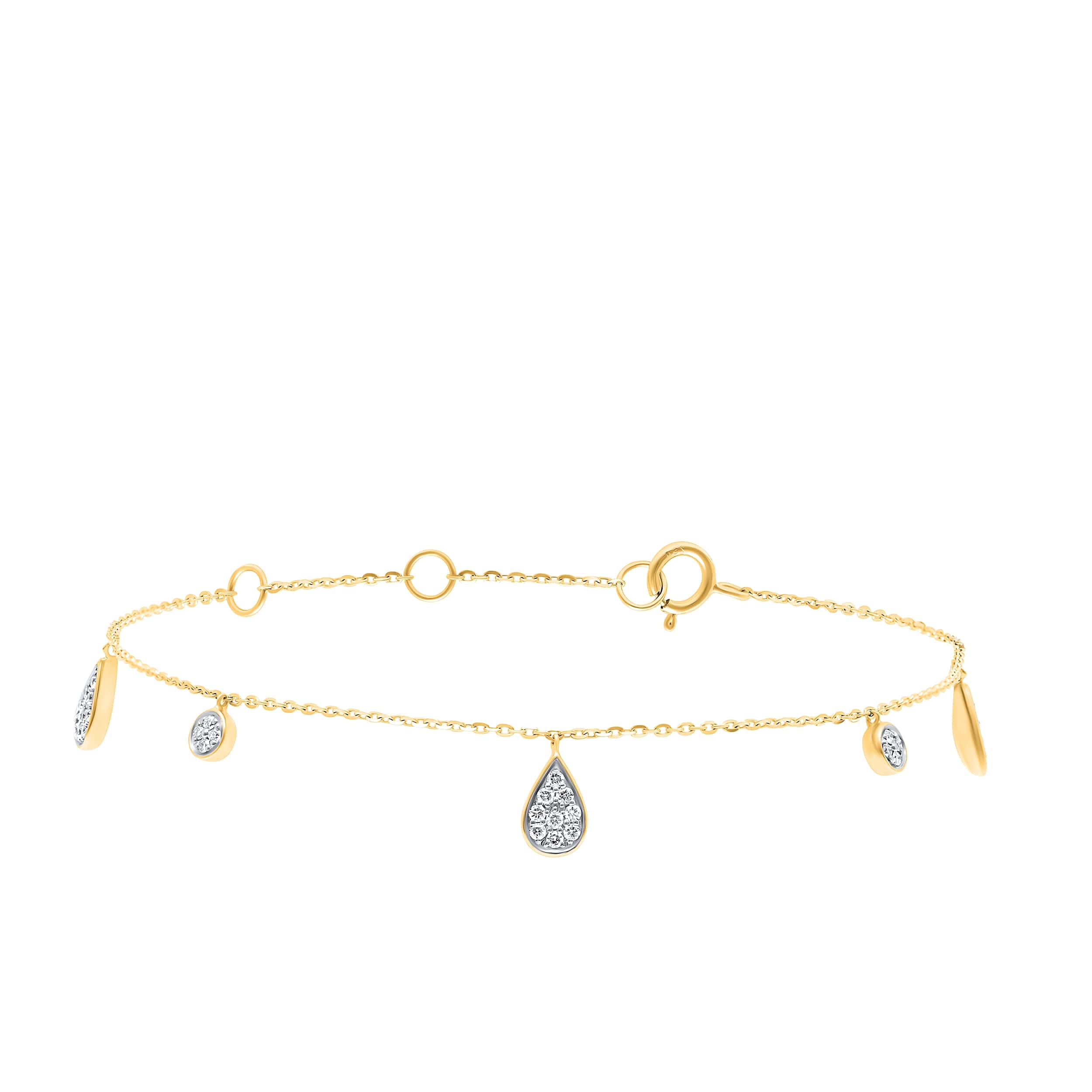 Opulent Splendor DOLCE MONDO 18K Diamond Bracelet in Yellow Gold