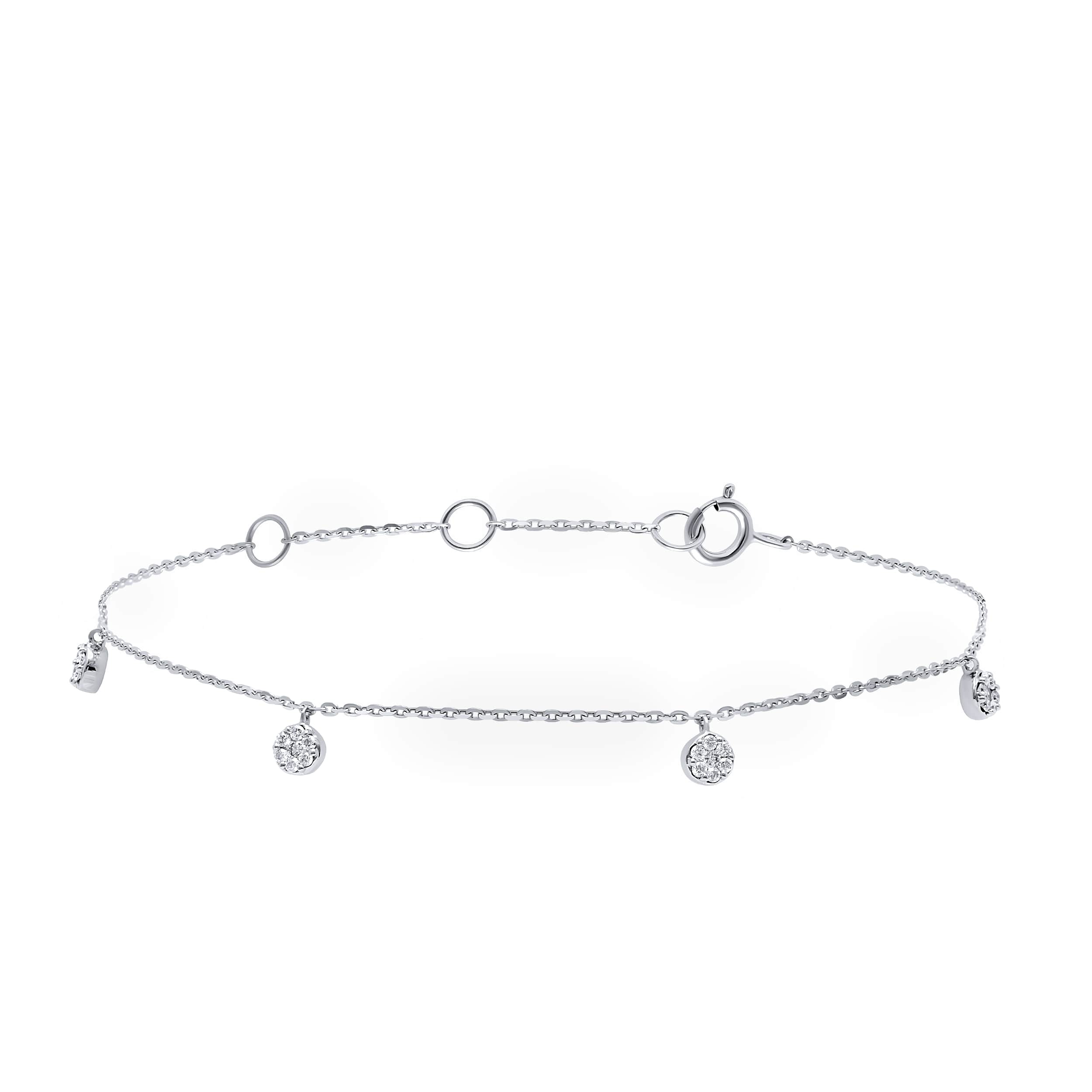 Graceful Refinement DOLCE MONDO 18K Diamond Bracelet in White Gold