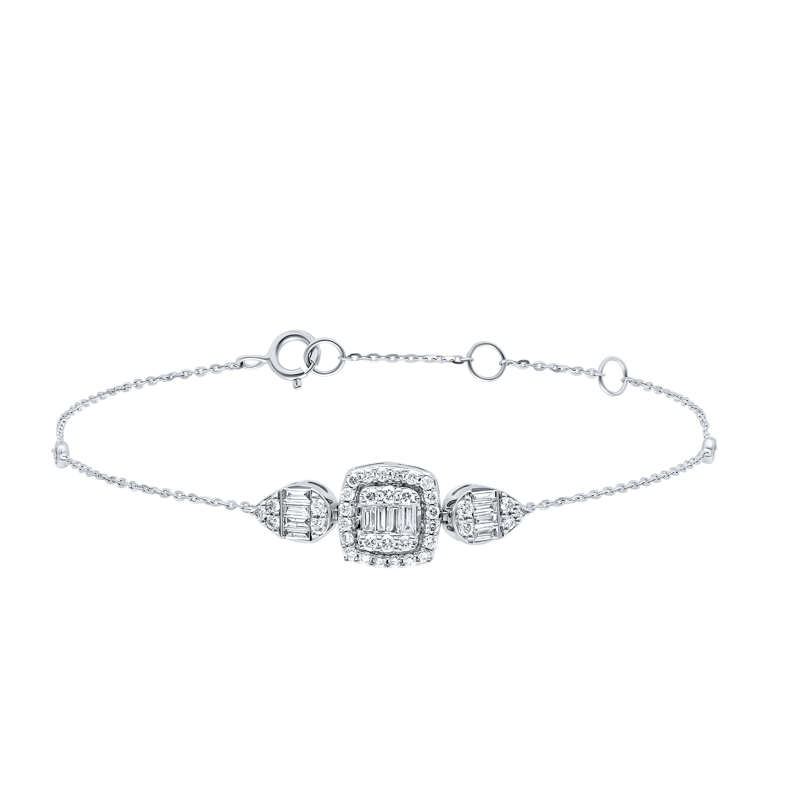 Timeless Luxury DOLCE MONDO 18K Diamond Bracelet in White Gold