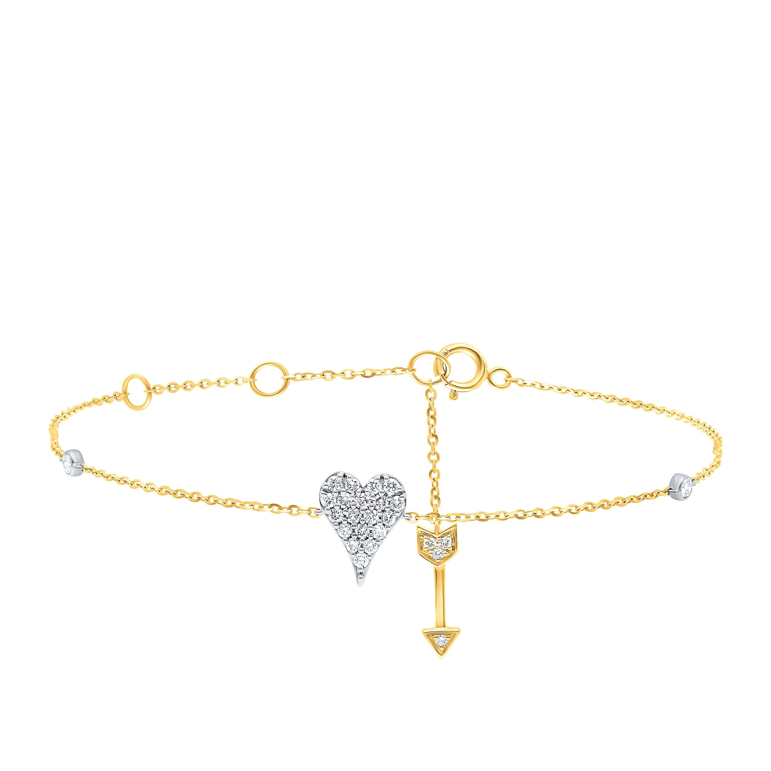 Refined Grace DOLCE MONDO 18K Diamond Bracelet in White and Yellow Gold
