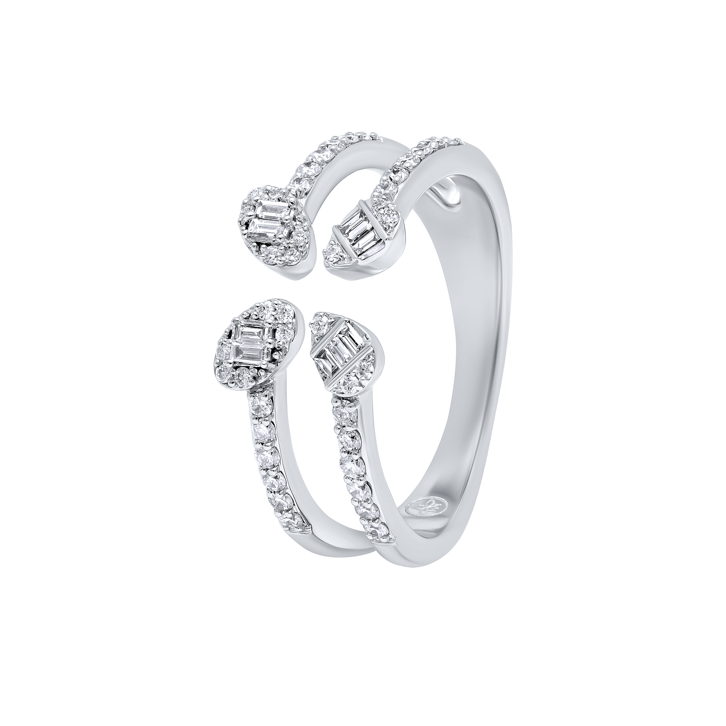 Sophisticated Style 18K White Gold Dia Ring